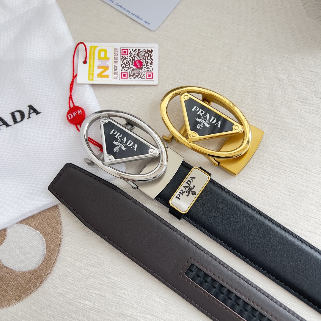 Prada Men Belt Width 3.5cm