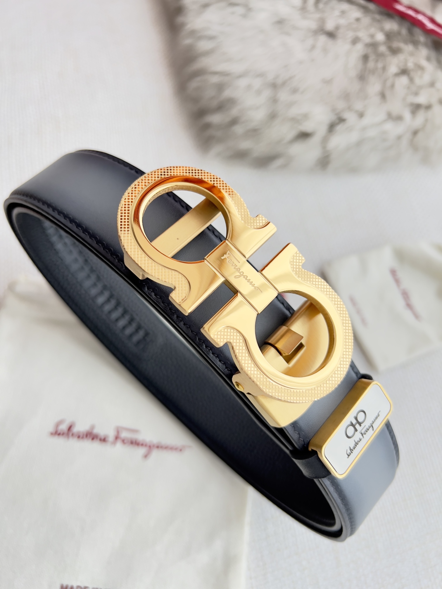 Ferragamo Men Belt Width 3.5cm