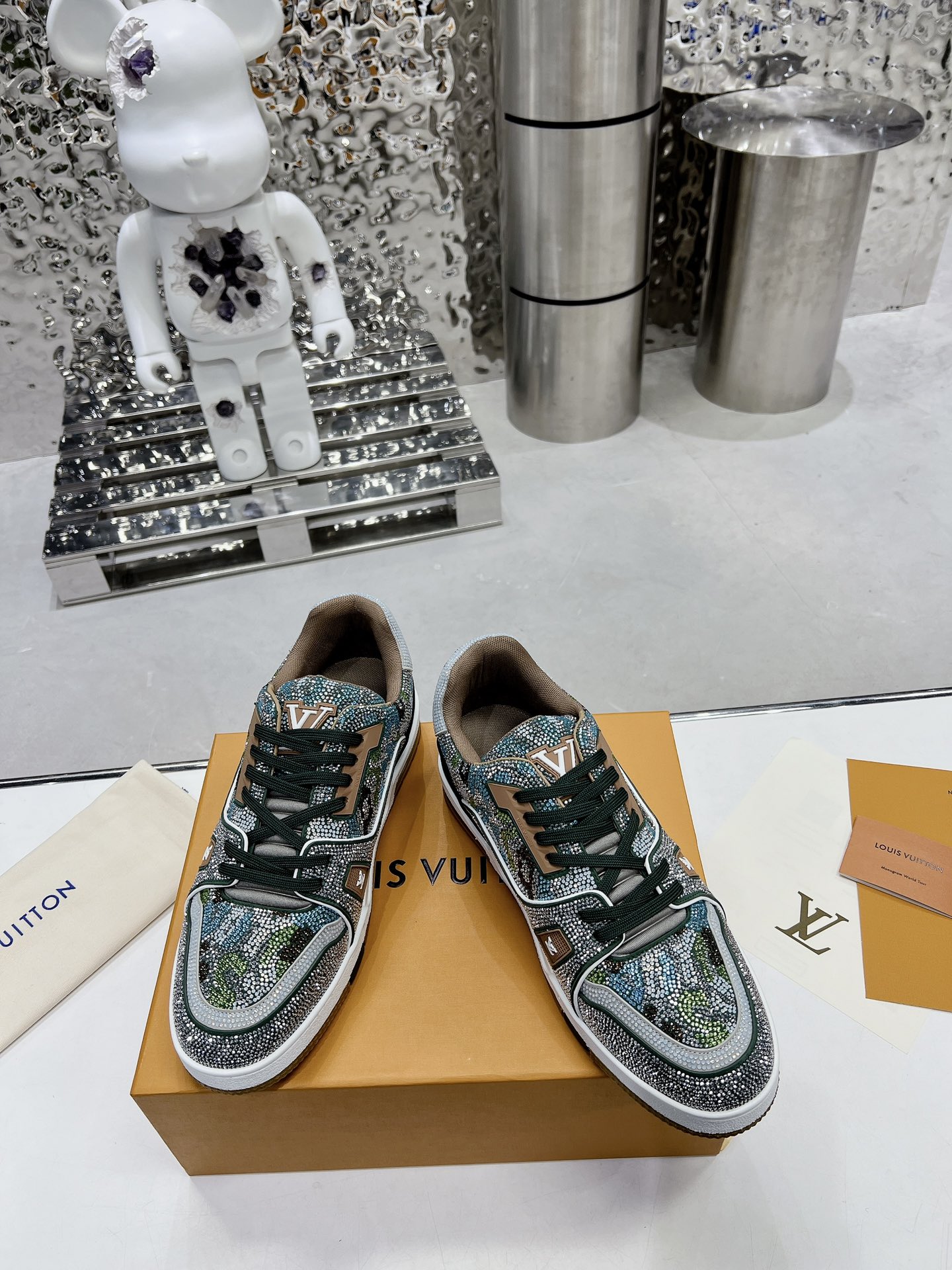 Louis Vuitton LV Trainer Diamond Sneaker Size 36-46