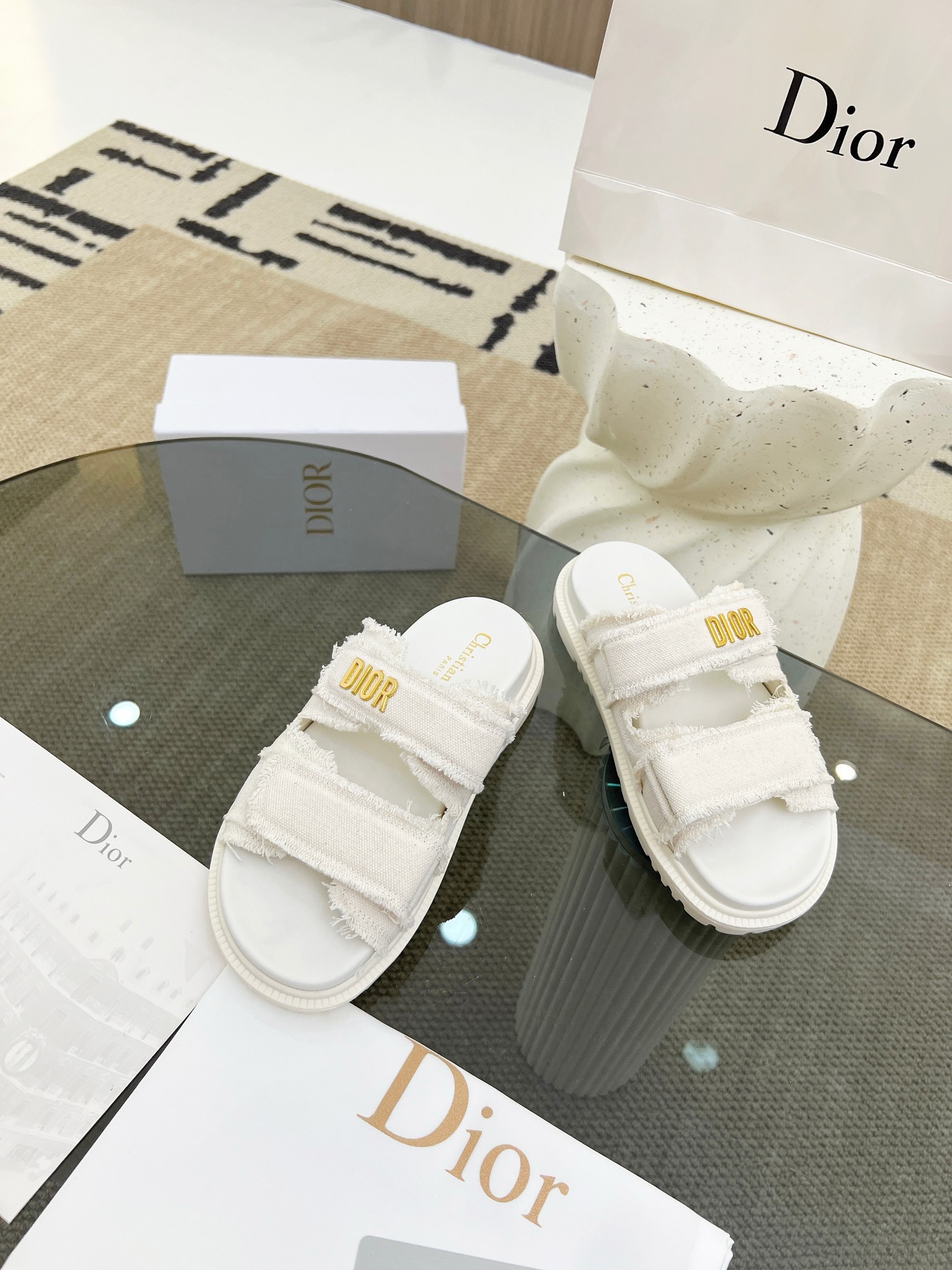 Dior Velcro Women Slippers Size 36-41