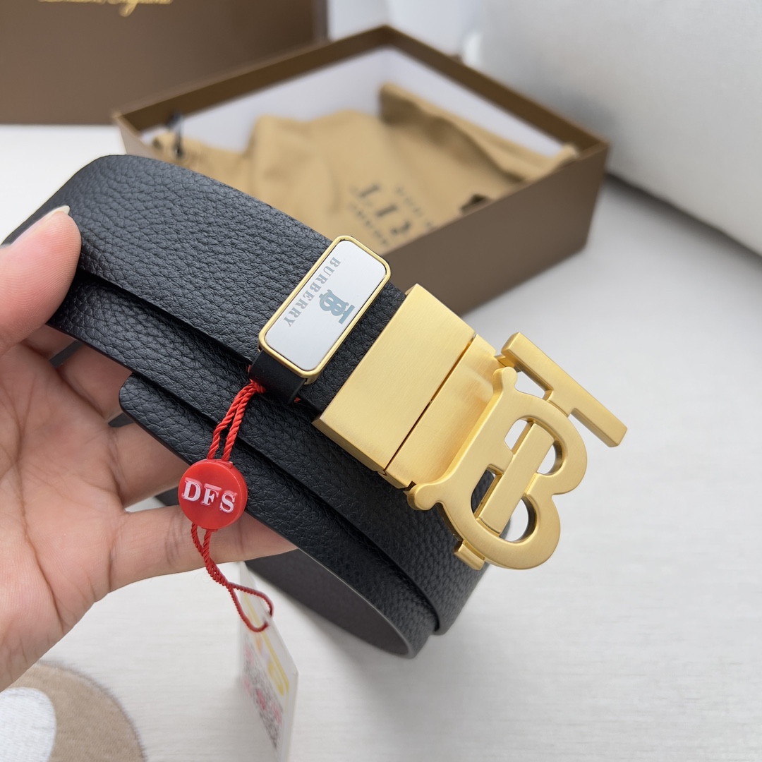 Burberry Men Belt Width 3.5cm