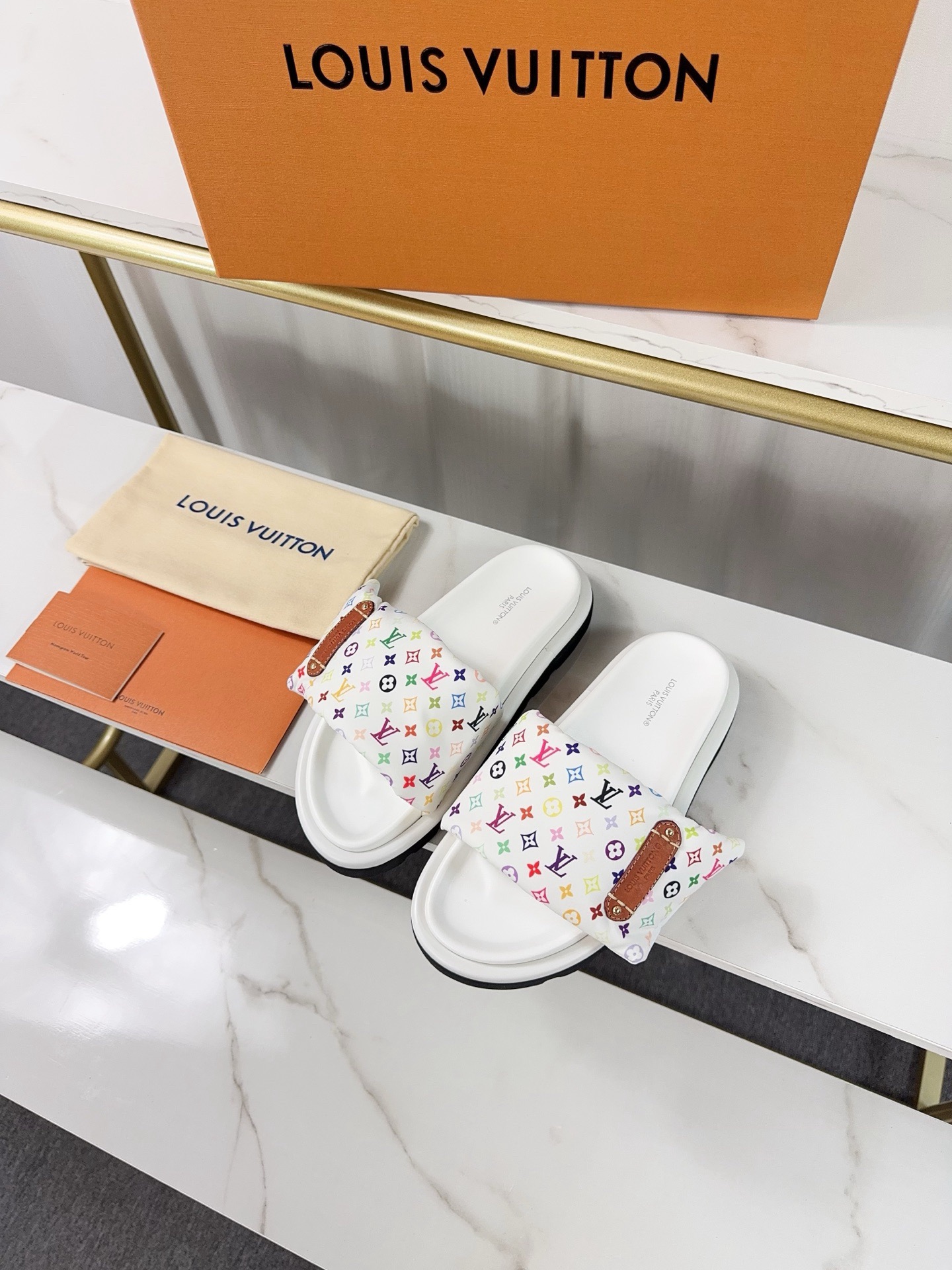 Louis Vuitton Pool Pillow Flat Comfort Slippers Size 36-46