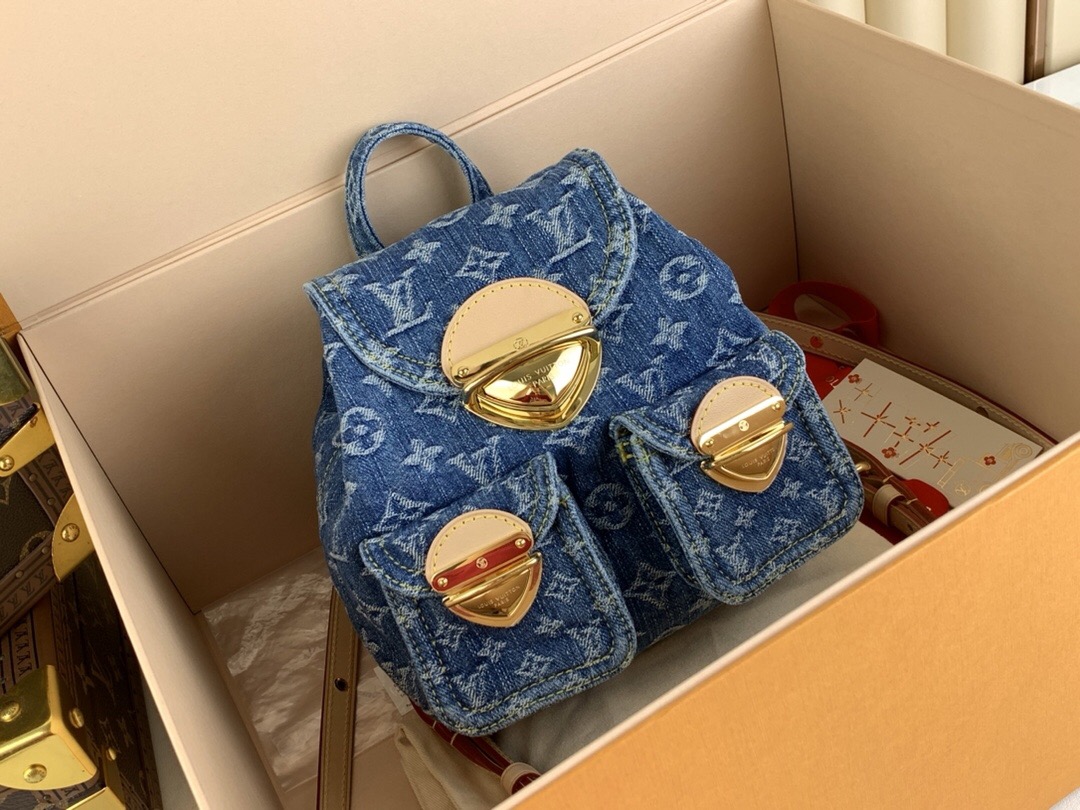 Louis Vuitton Venice Monogram denim Backpack Bags 20*20*11cm