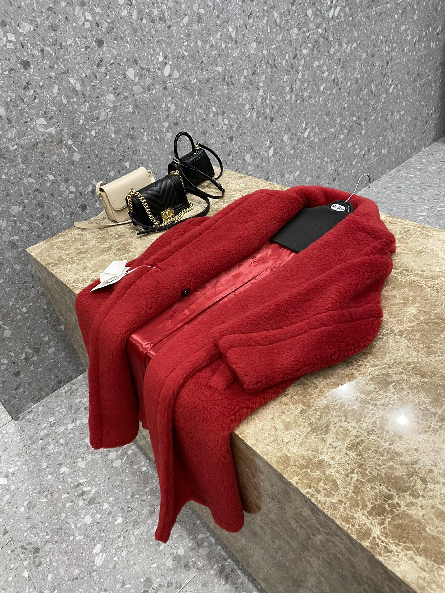 Max Mara Teddy fur long coat Size XS-M