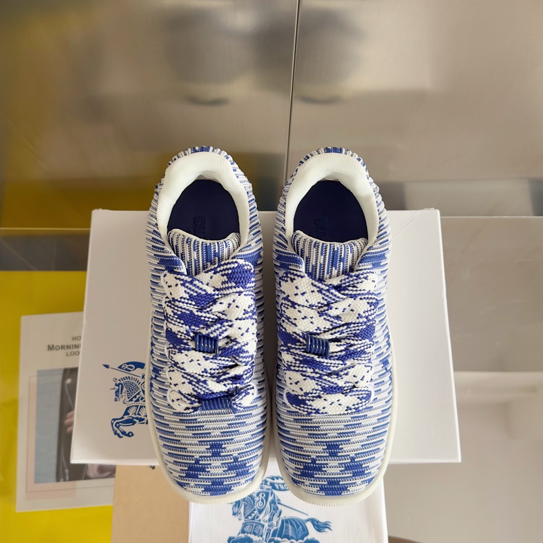 Burberry 2024 New Check Knit Box Sneaker Size 36-45