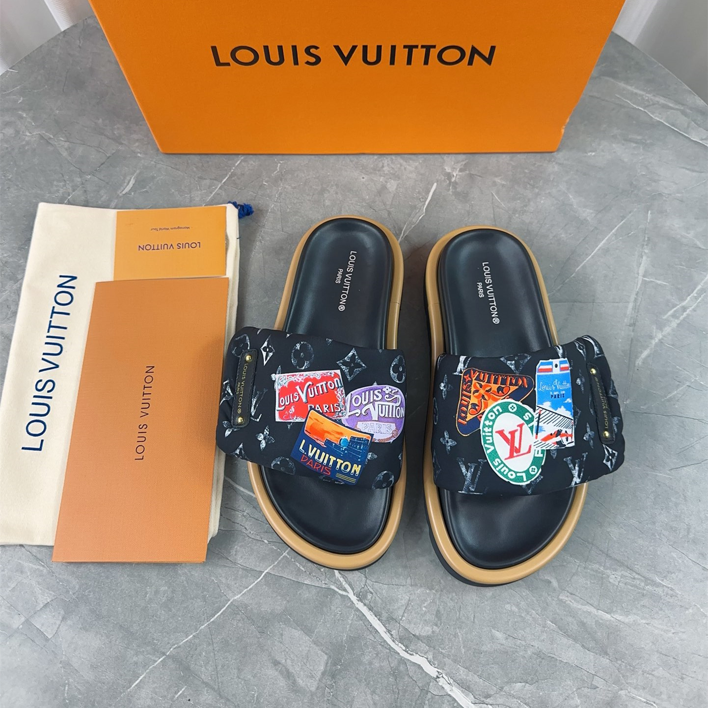 Louis Vuitton 2024ss Pool Pillow Comfort Slippers Size 36-45