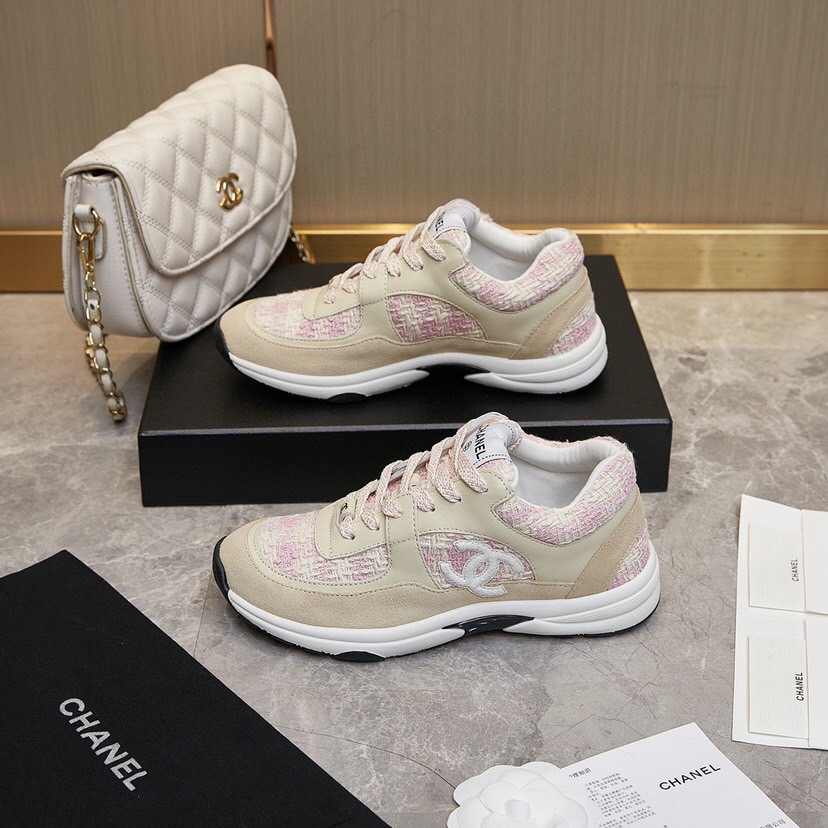 Chanel 2024 New Coton Tweed Sneaker Size 36-46