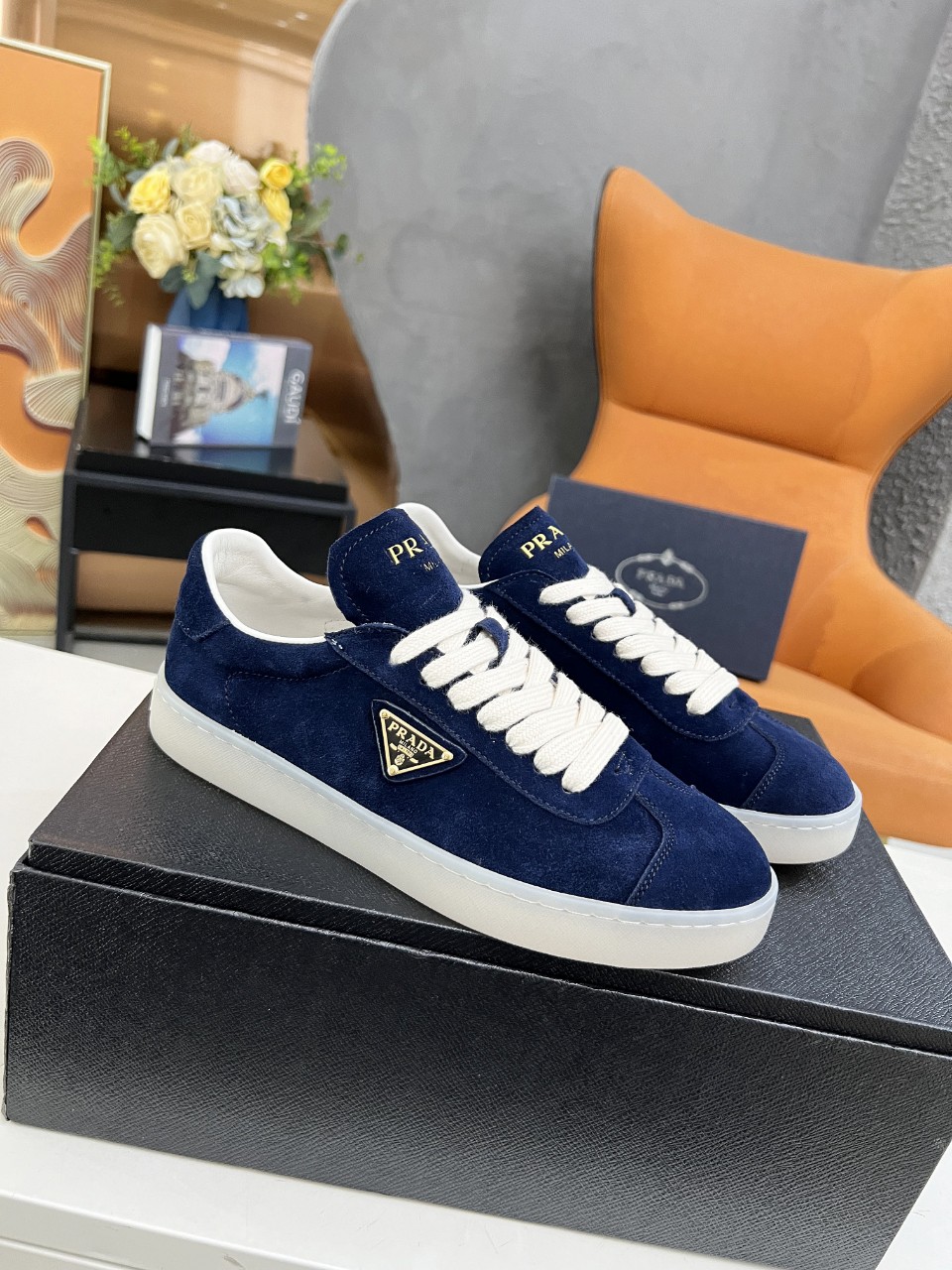 Prada Lane Deer Leather Sneakers Size 36-45