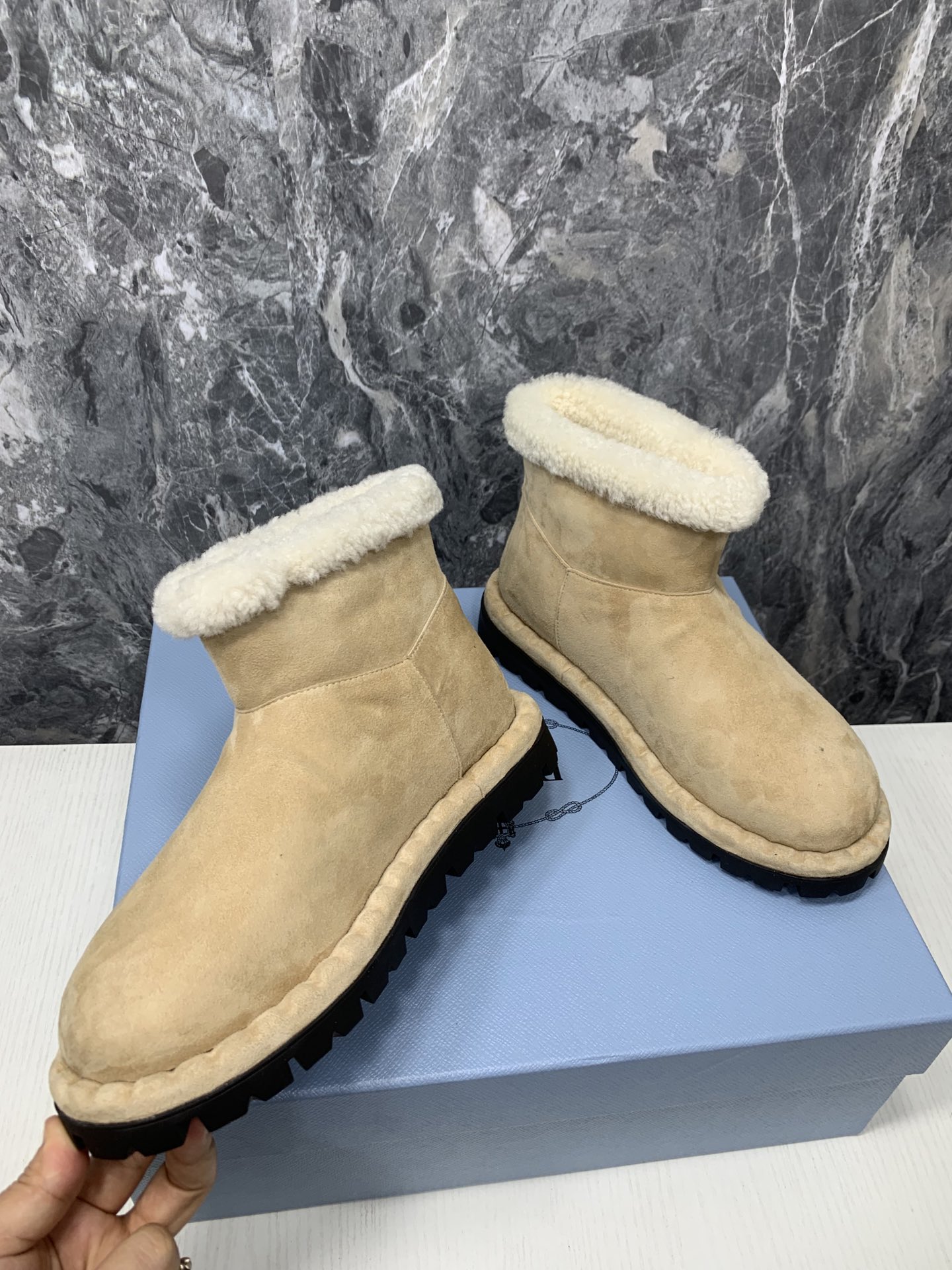 Prada Women Snow Boots Brown Size 36-41