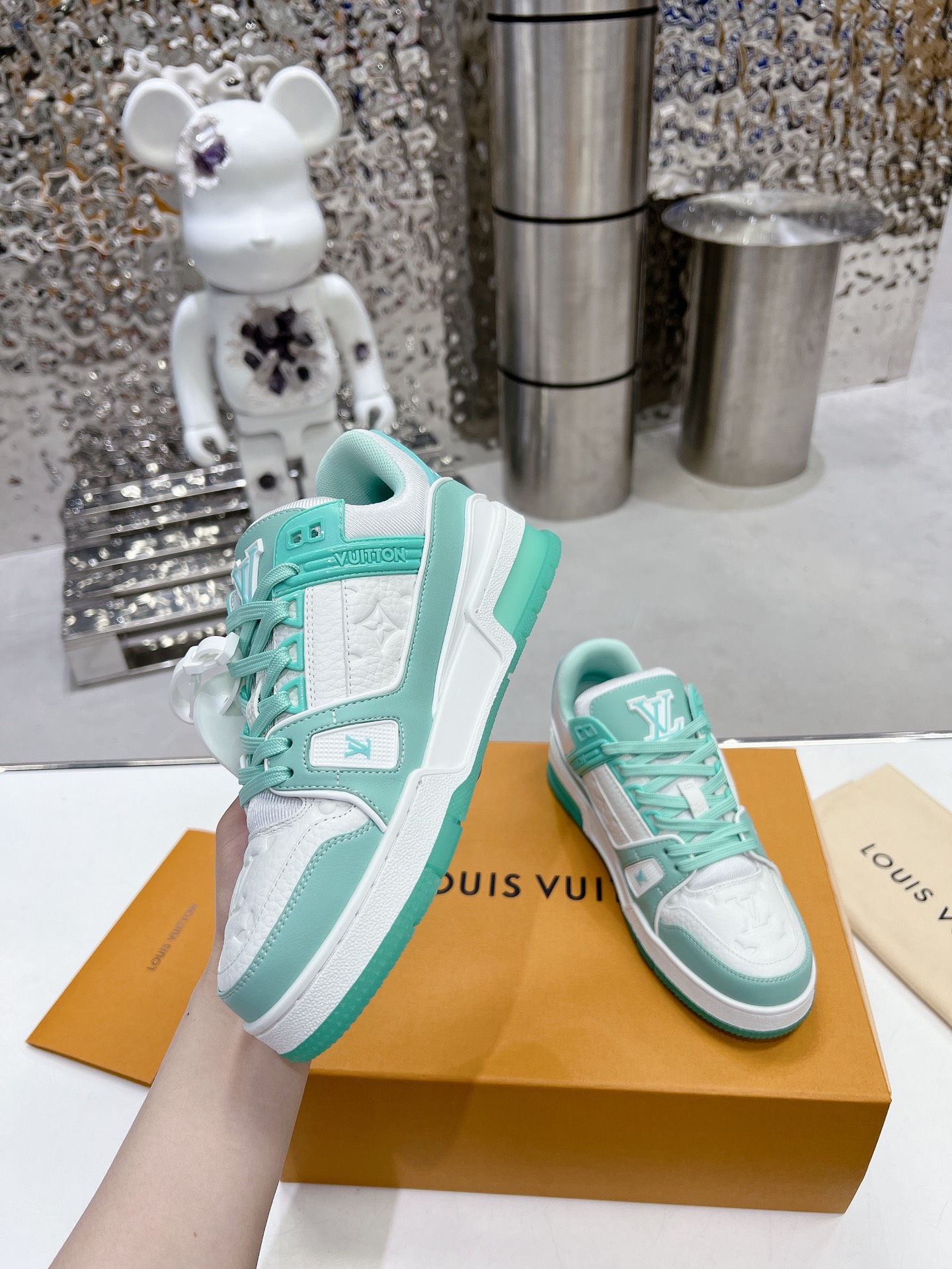 Louis Vuitton Trainer Monogram denim Sneaker Size 36-46