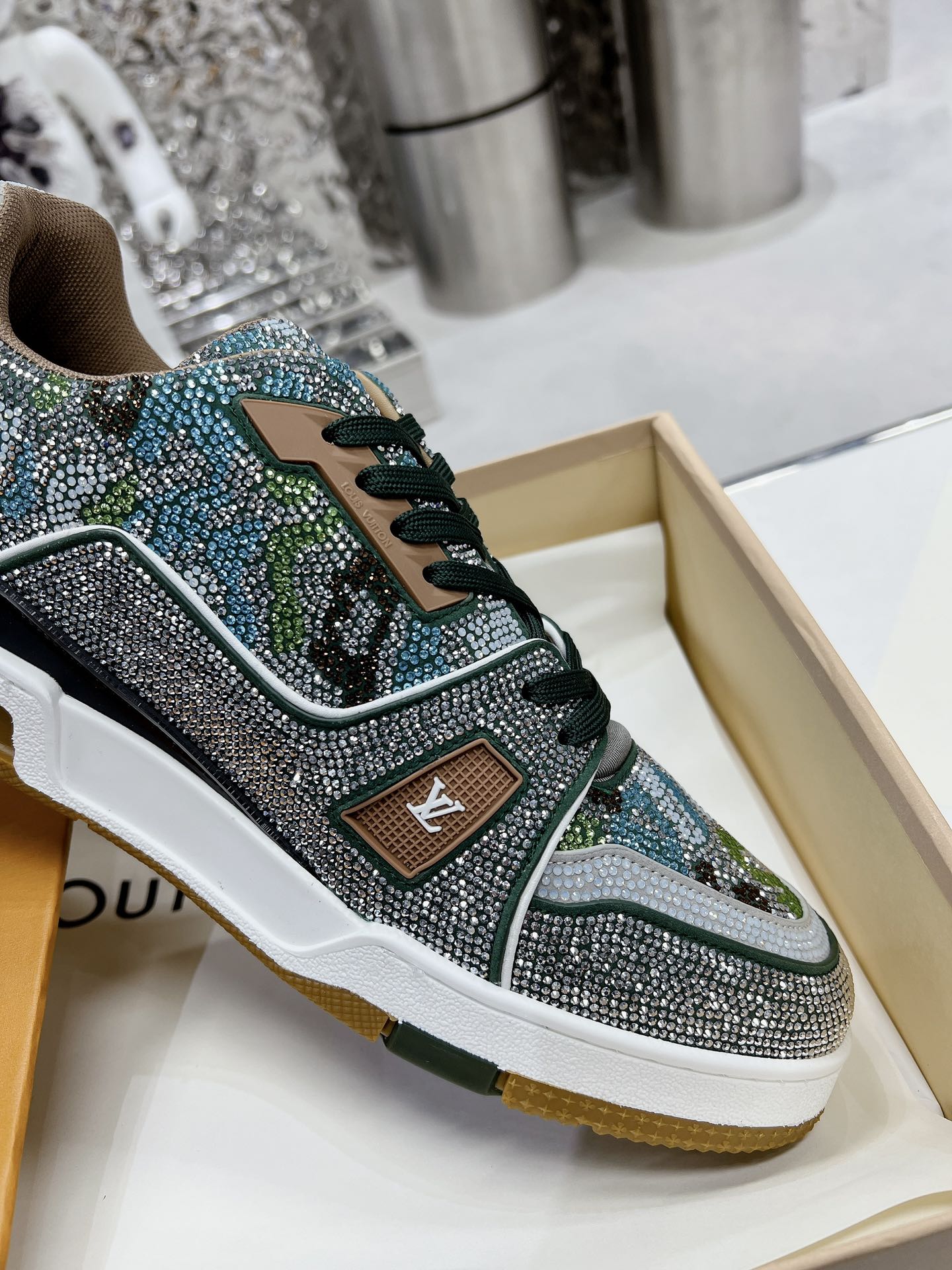 Louis Vuitton LV Trainer Diamond Sneaker Size 36-46