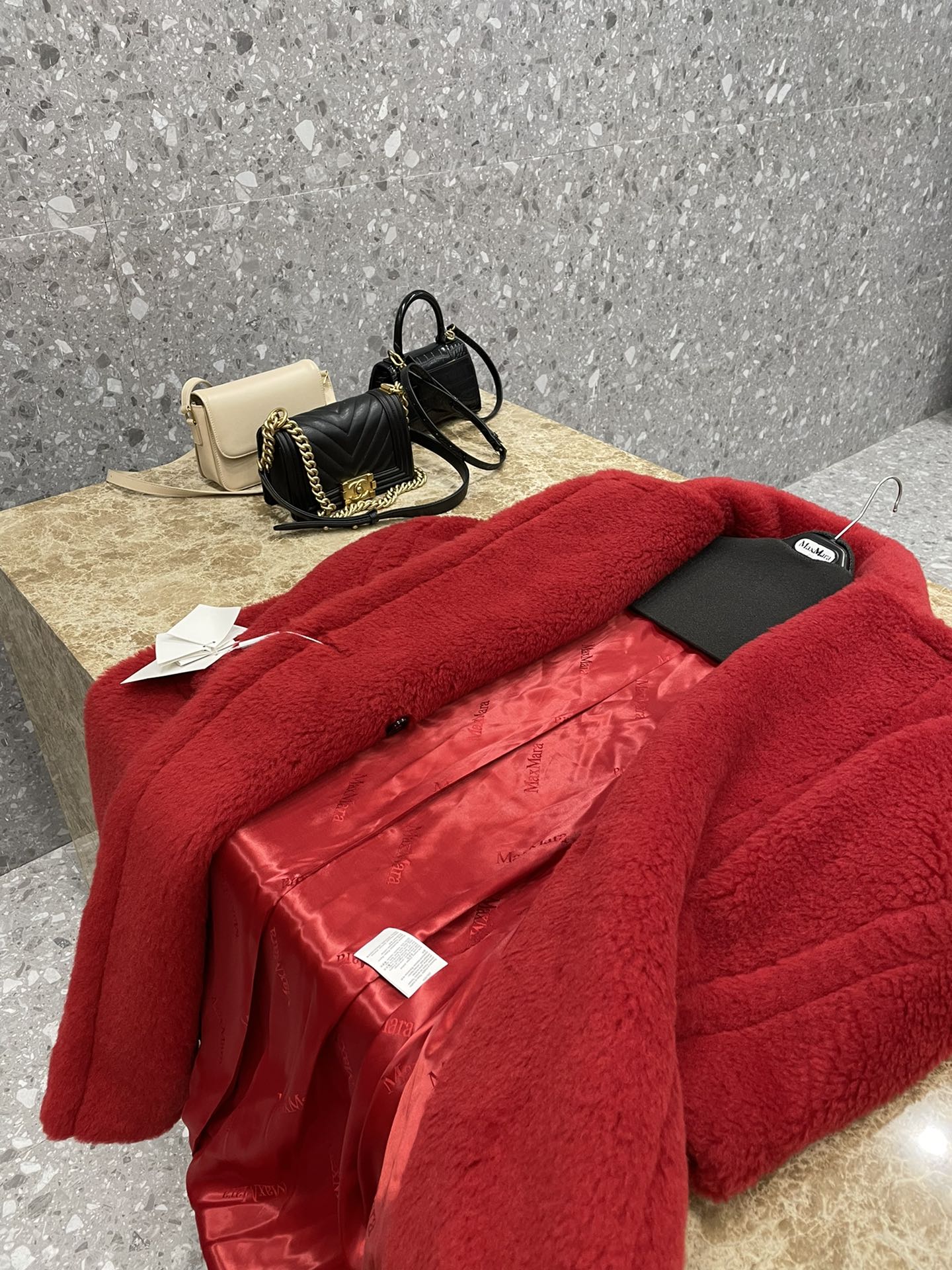 Max Mara Teddy fur long coat Size XS-M