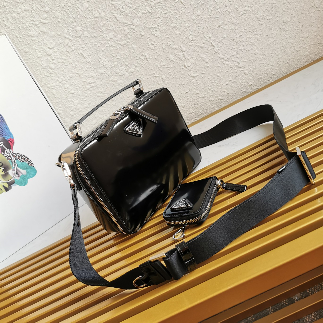 Prada 2VH069 Brique Leather Bags for Men Size 22*16*6cm