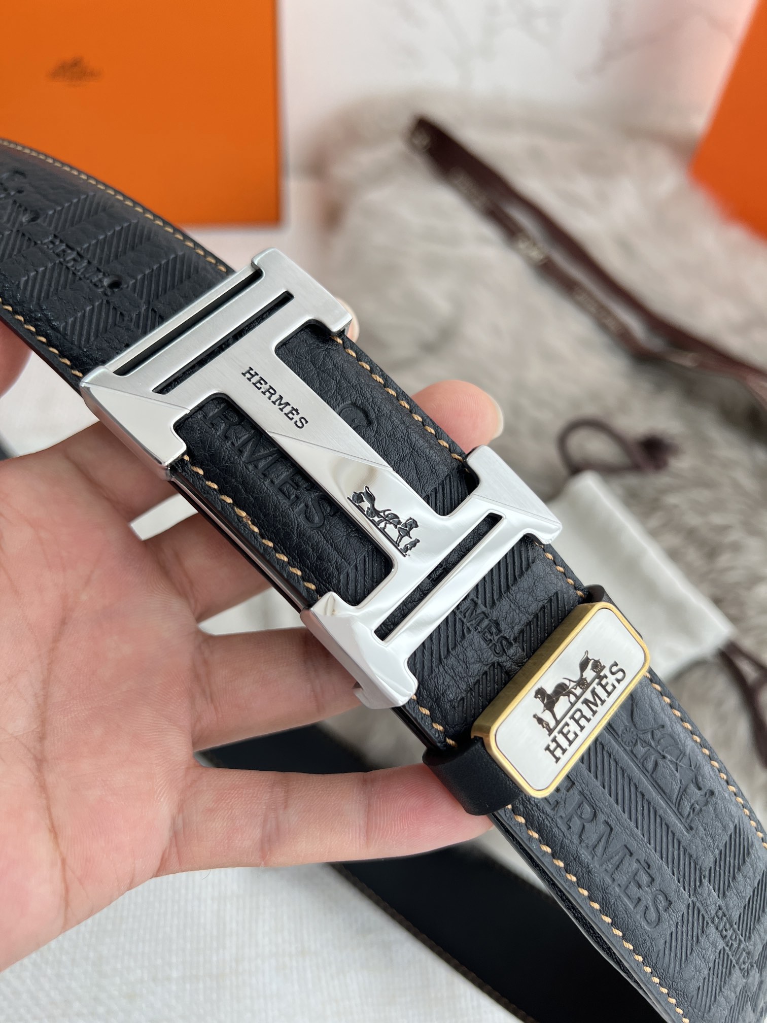 Hermes Men Belt Width 3.8cm
