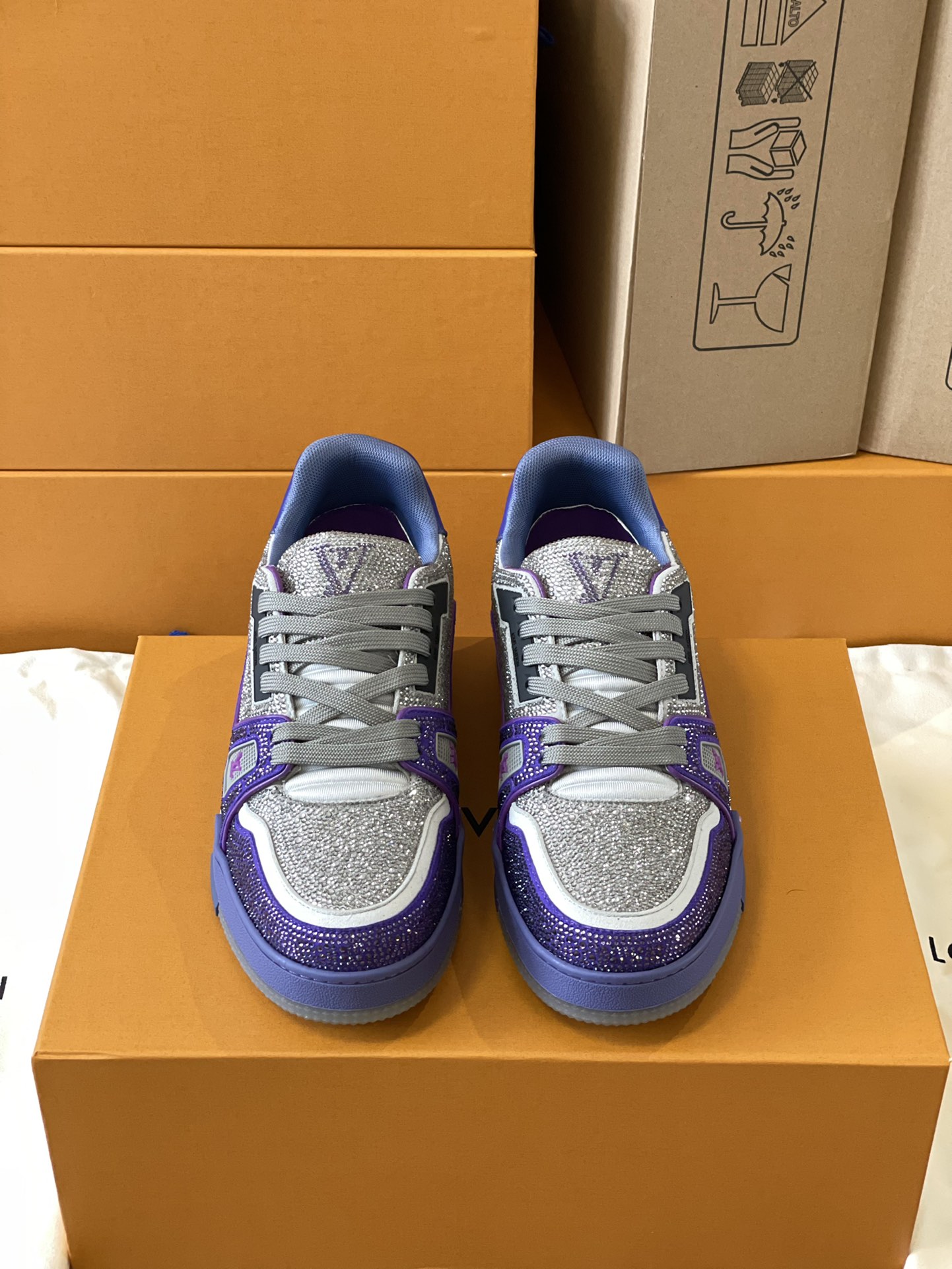 Louis Vuitton LV Trainer Diamond Sneaker Size 36-46