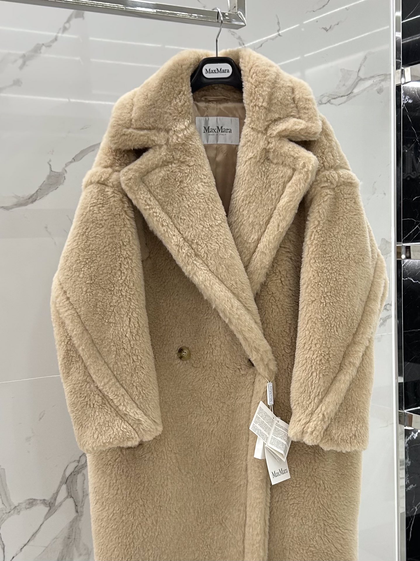 Max Mara Teddy fur long coat Size XS-M