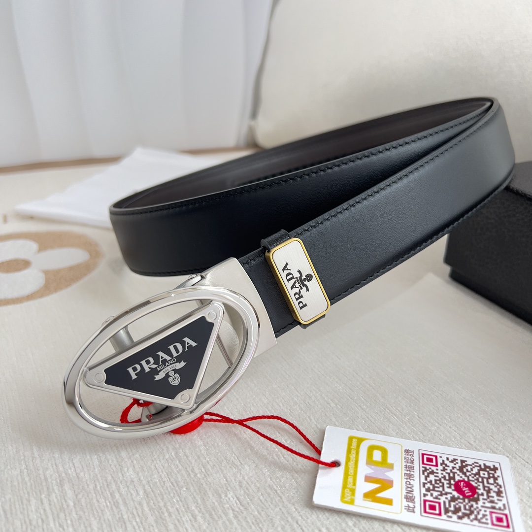 Prada Men Belt Width 3.5cm