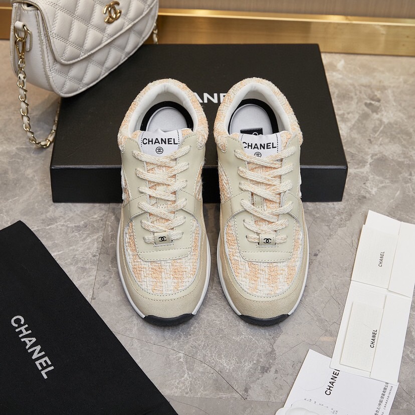 Chanel 2024 New Coton Tweed Sneaker Size 36-46