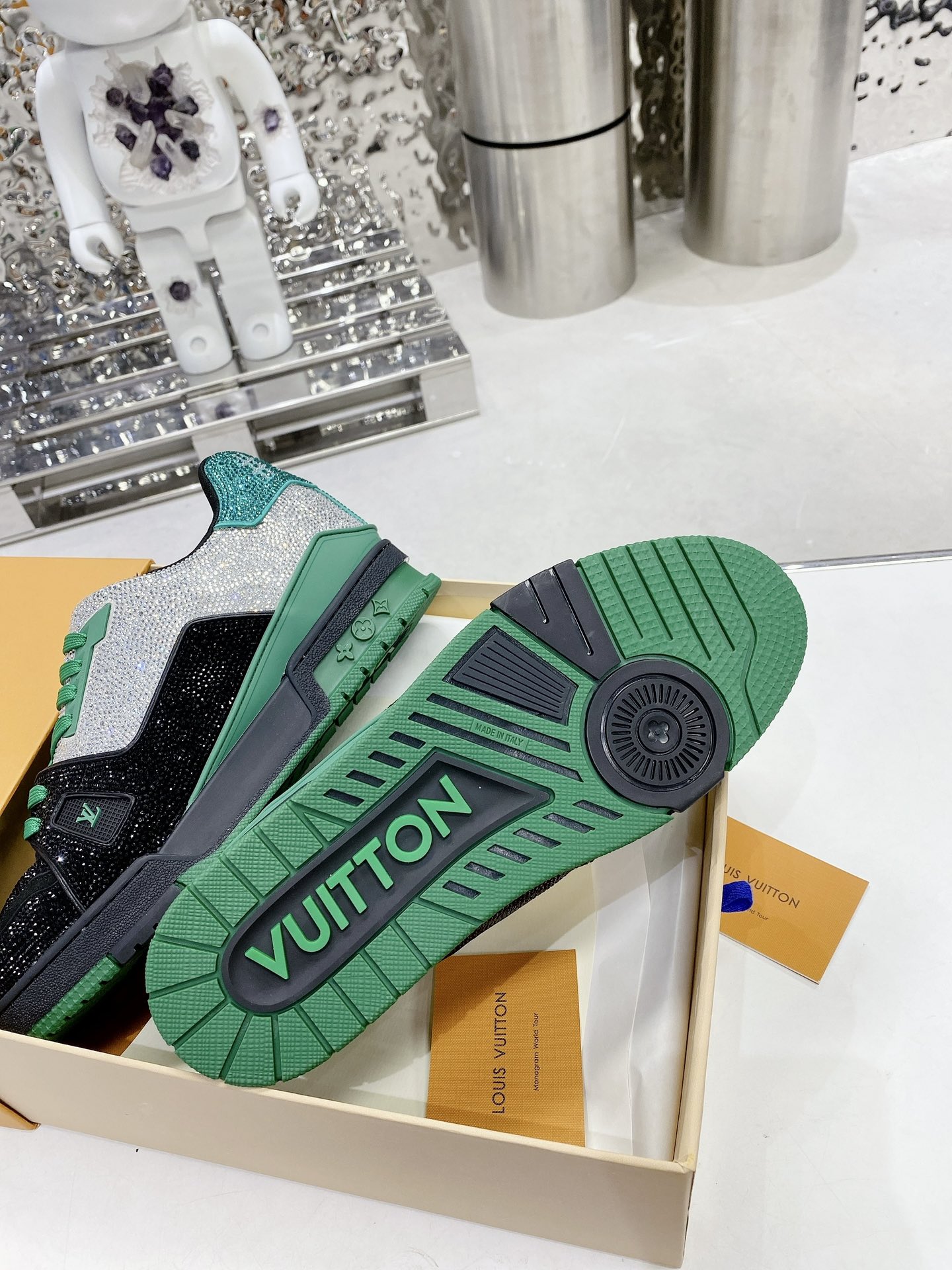 Louis Vuitton LV Trainer Diamond Sneaker Size 36-46
