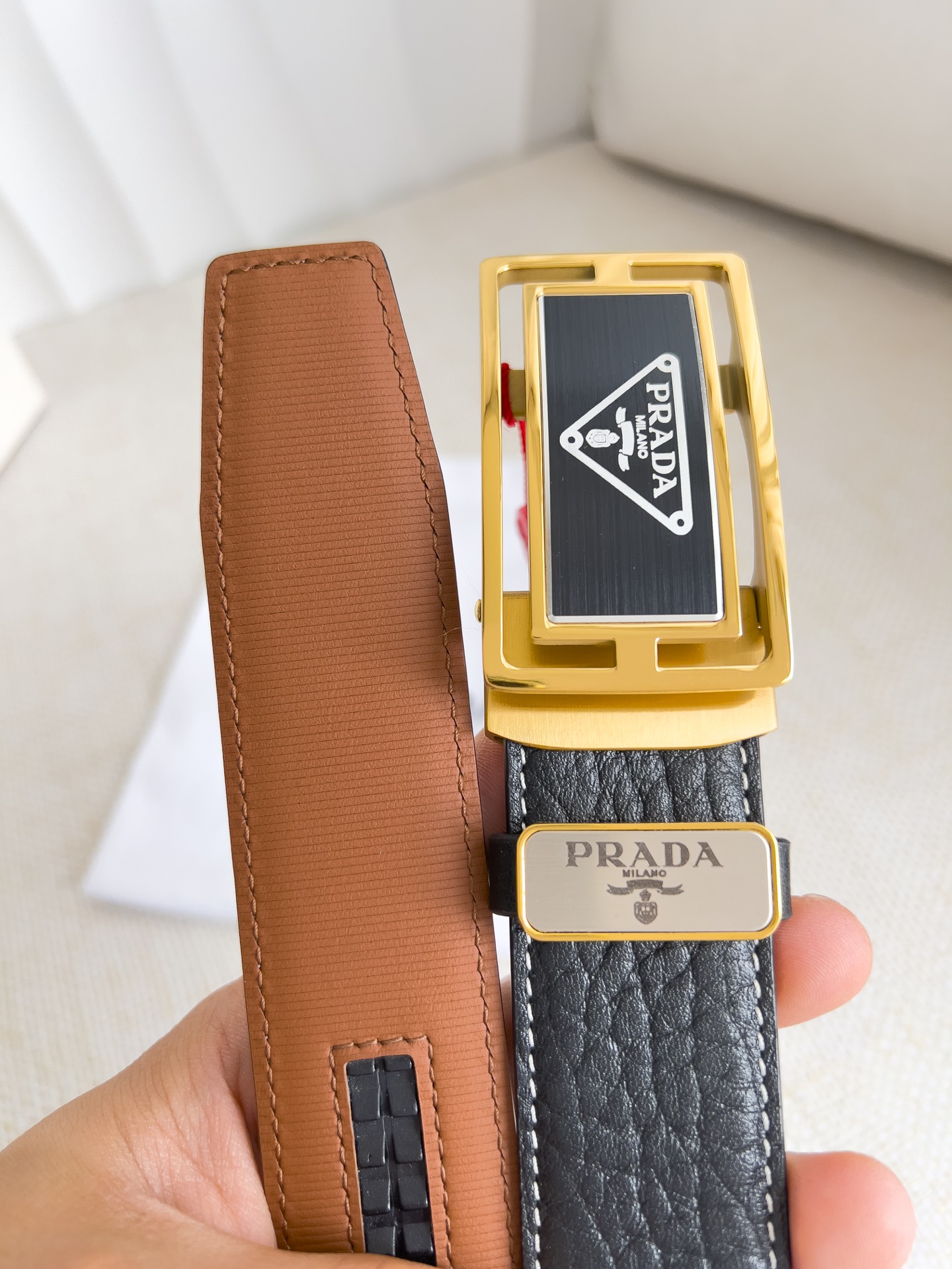 Prada Men Belt Width 3.5cm