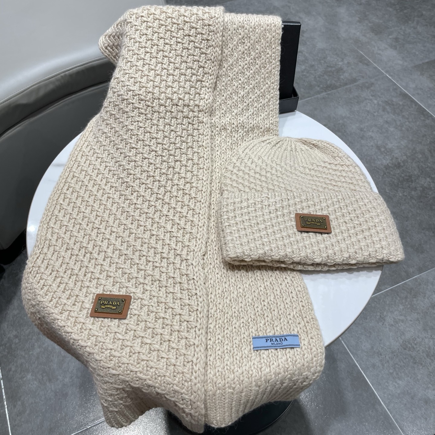 Prada Knitted Hat+Scarf