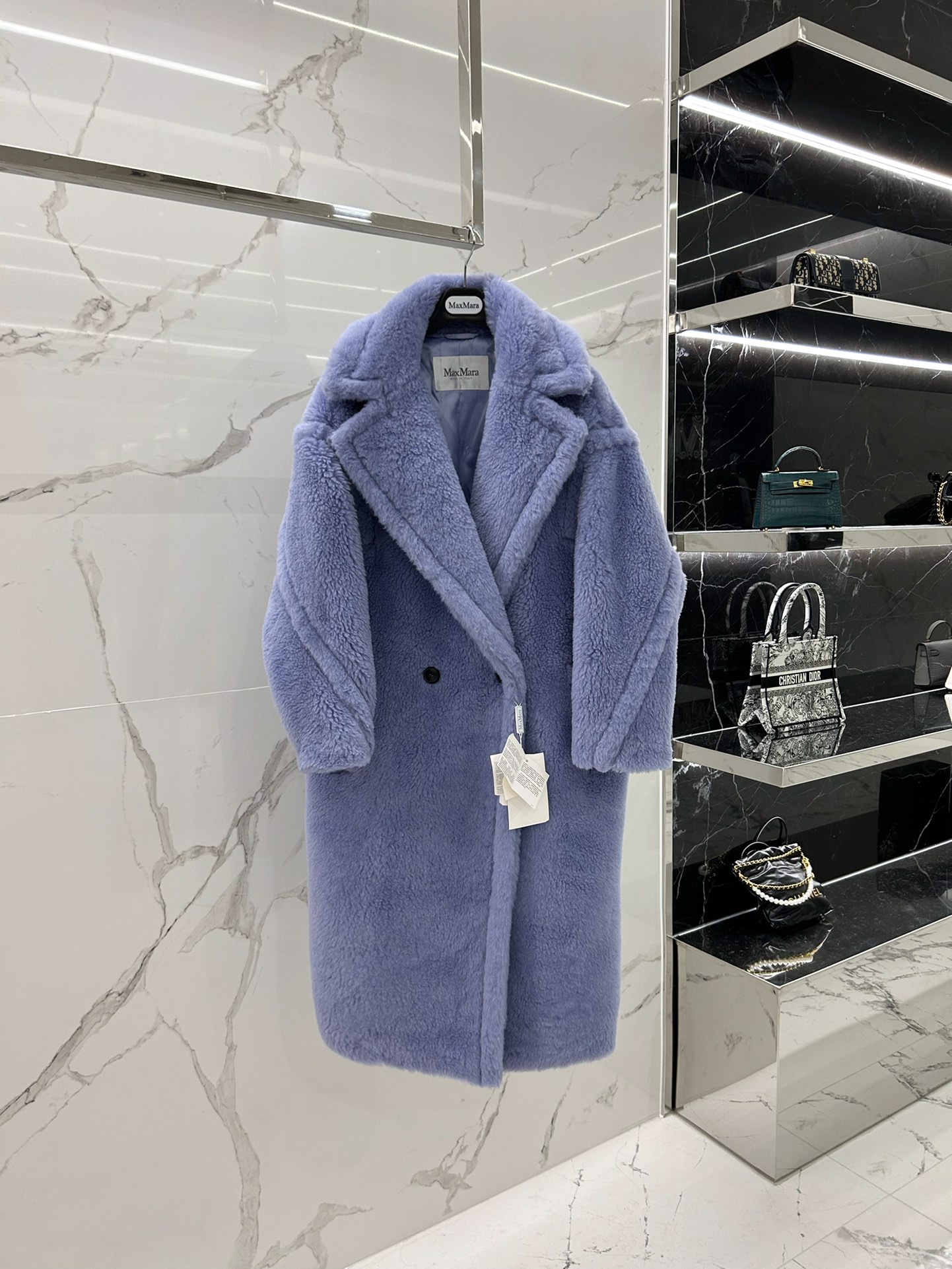 Max Mara Teddy fur long coat Size XS-M