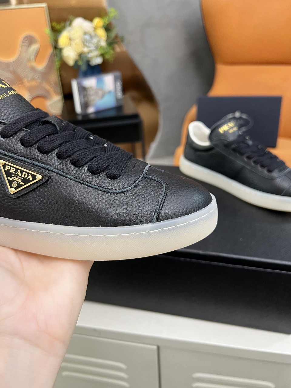 Prada Lane Deer Leather Sneakers Size 36-45