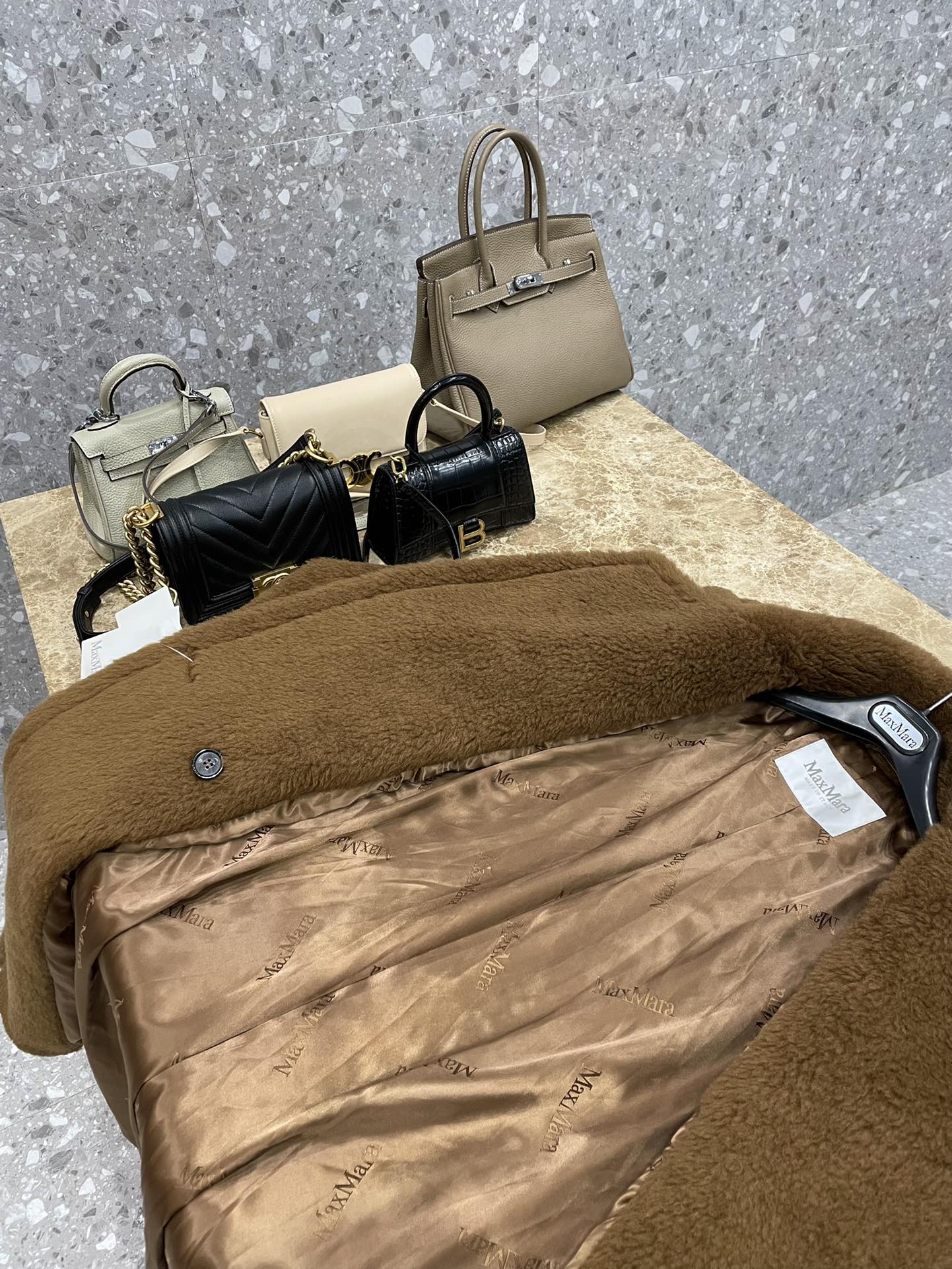 Max Mara Teddy fur long coat Size XS-M