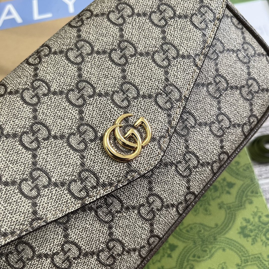 Gucci Ophidia Shoulder Bags 13*22*4cm