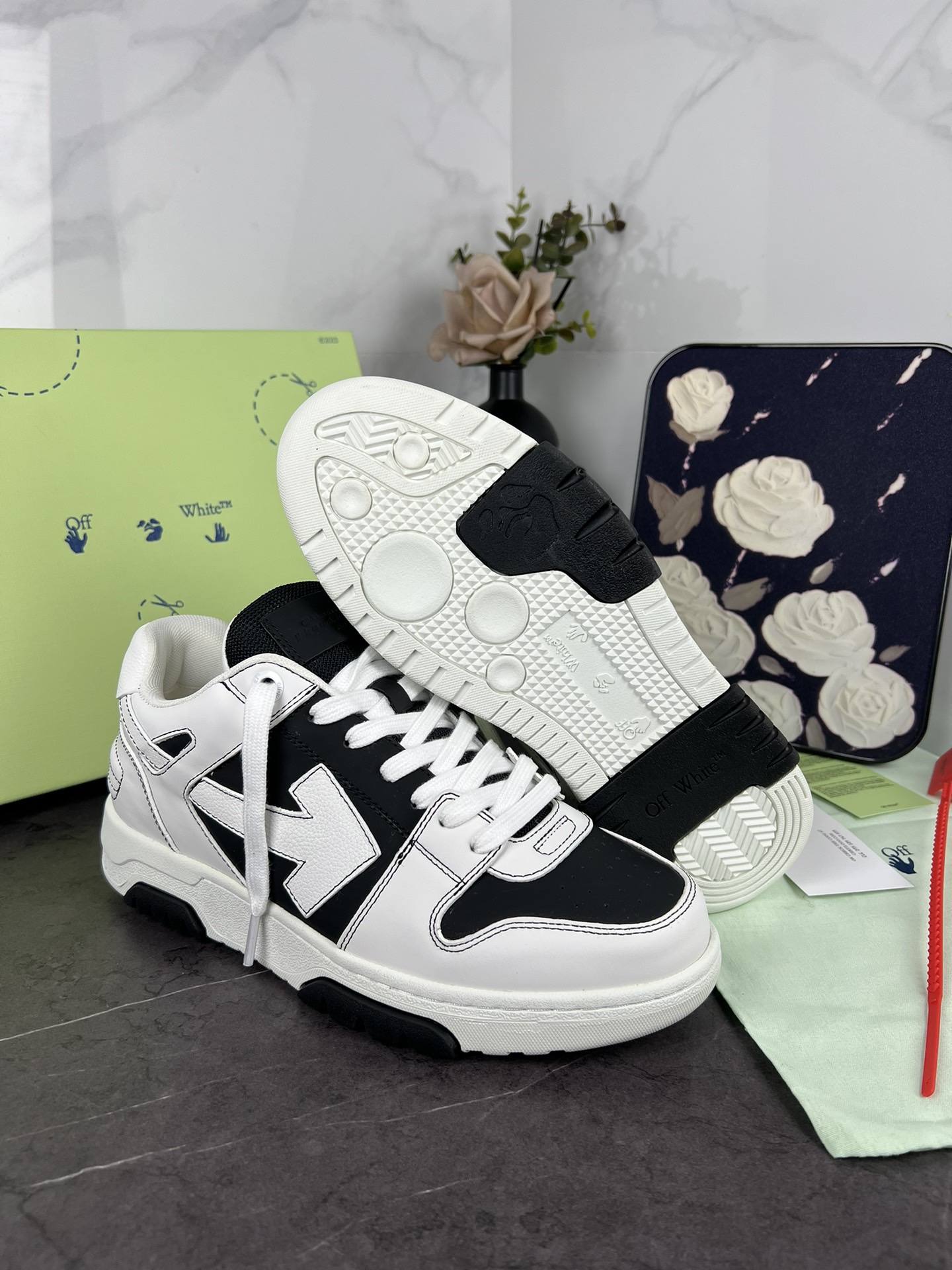 OFF White Out of Office Calf Leather Sneaker Size 36-46