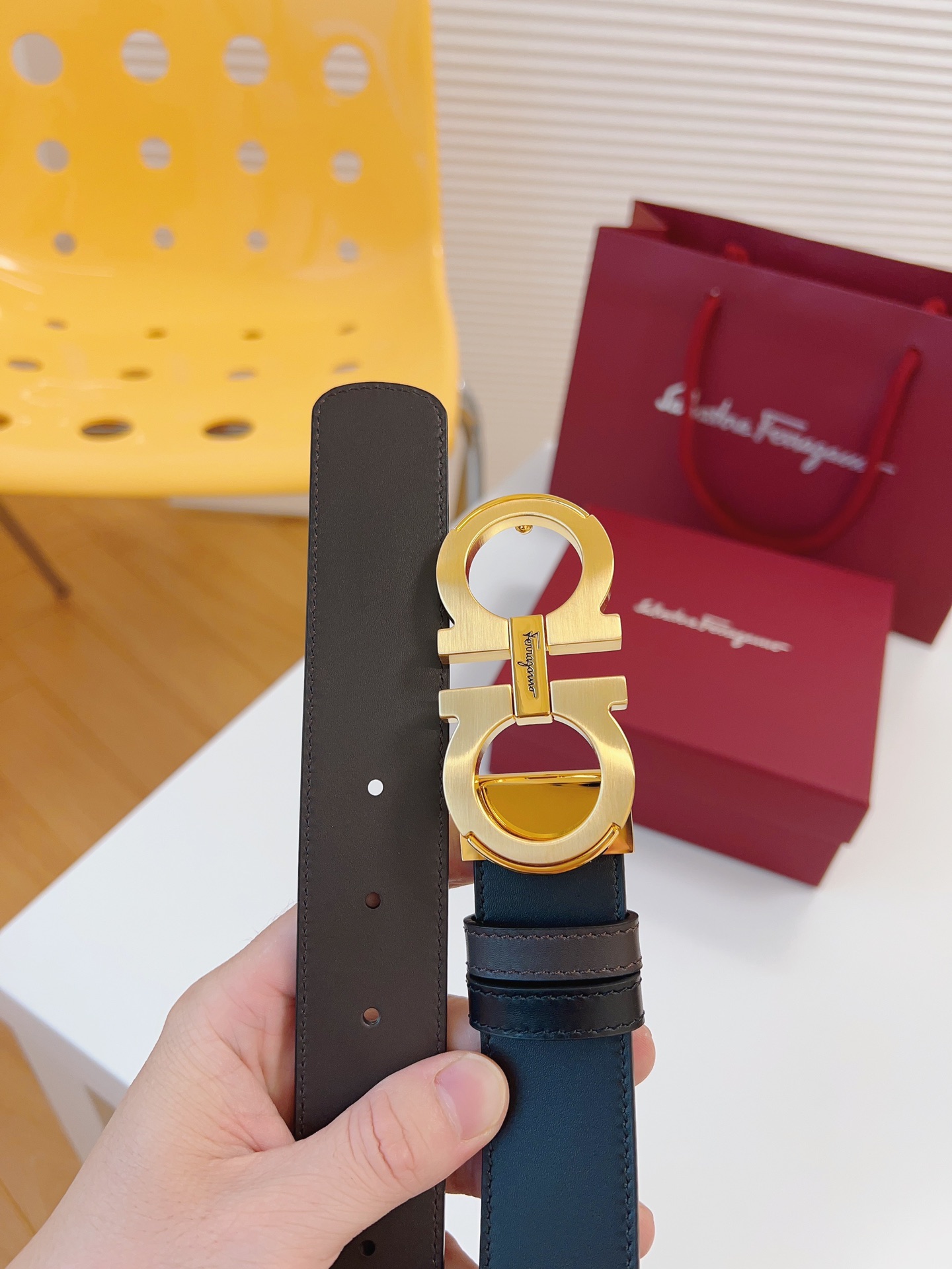 Ferragamo Men Belt Width 3.5cm