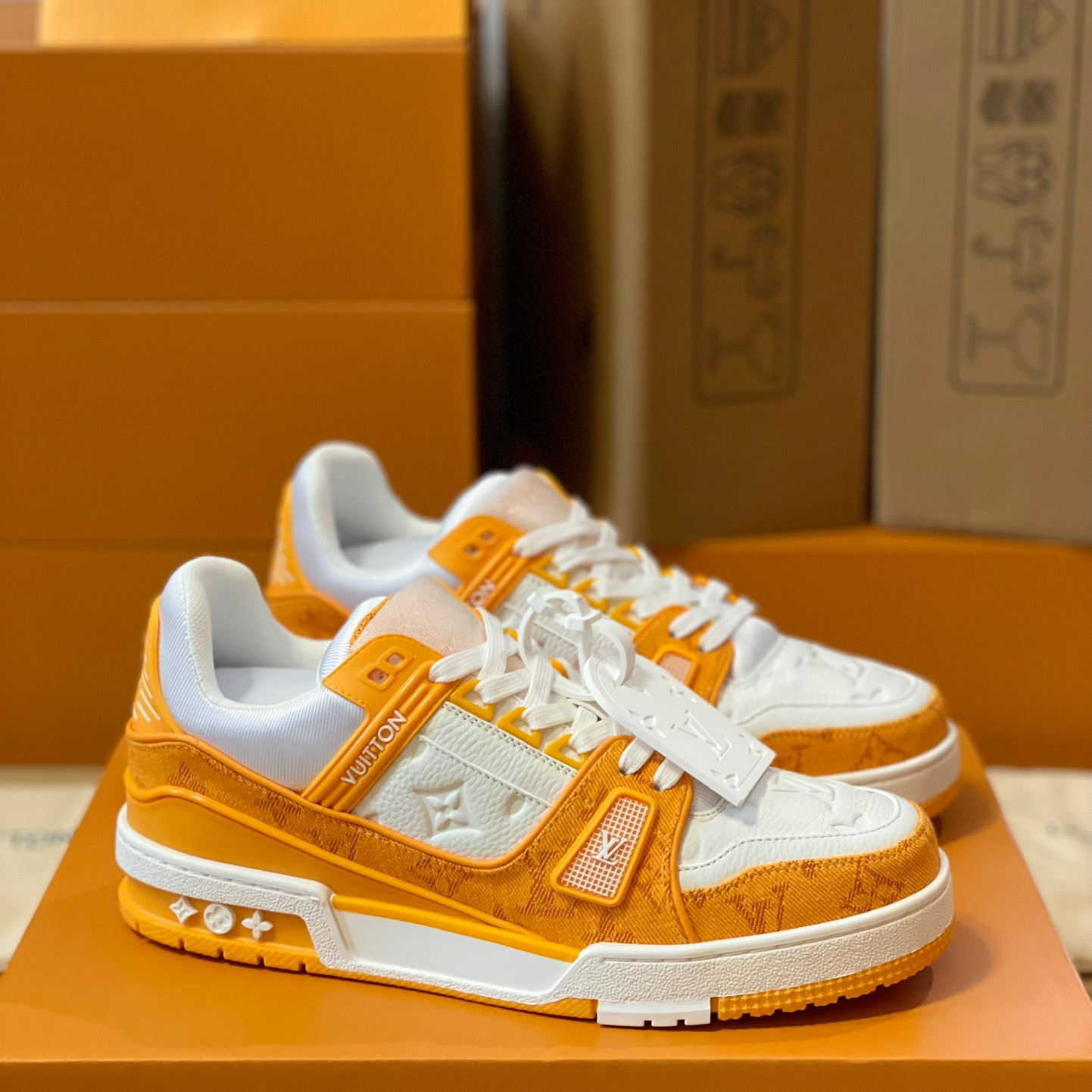 Louis Vuitton Trainer Monogram denim Sneaker Size 36-46  5-Color