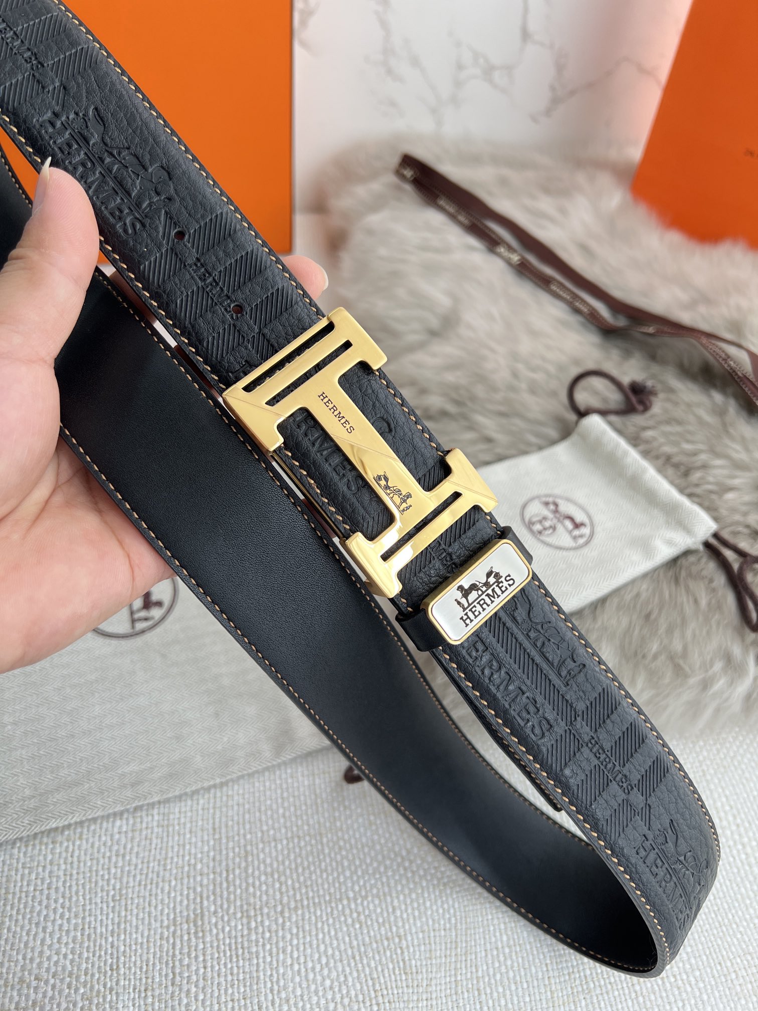 Hermes Men Belt Width 3.8cm