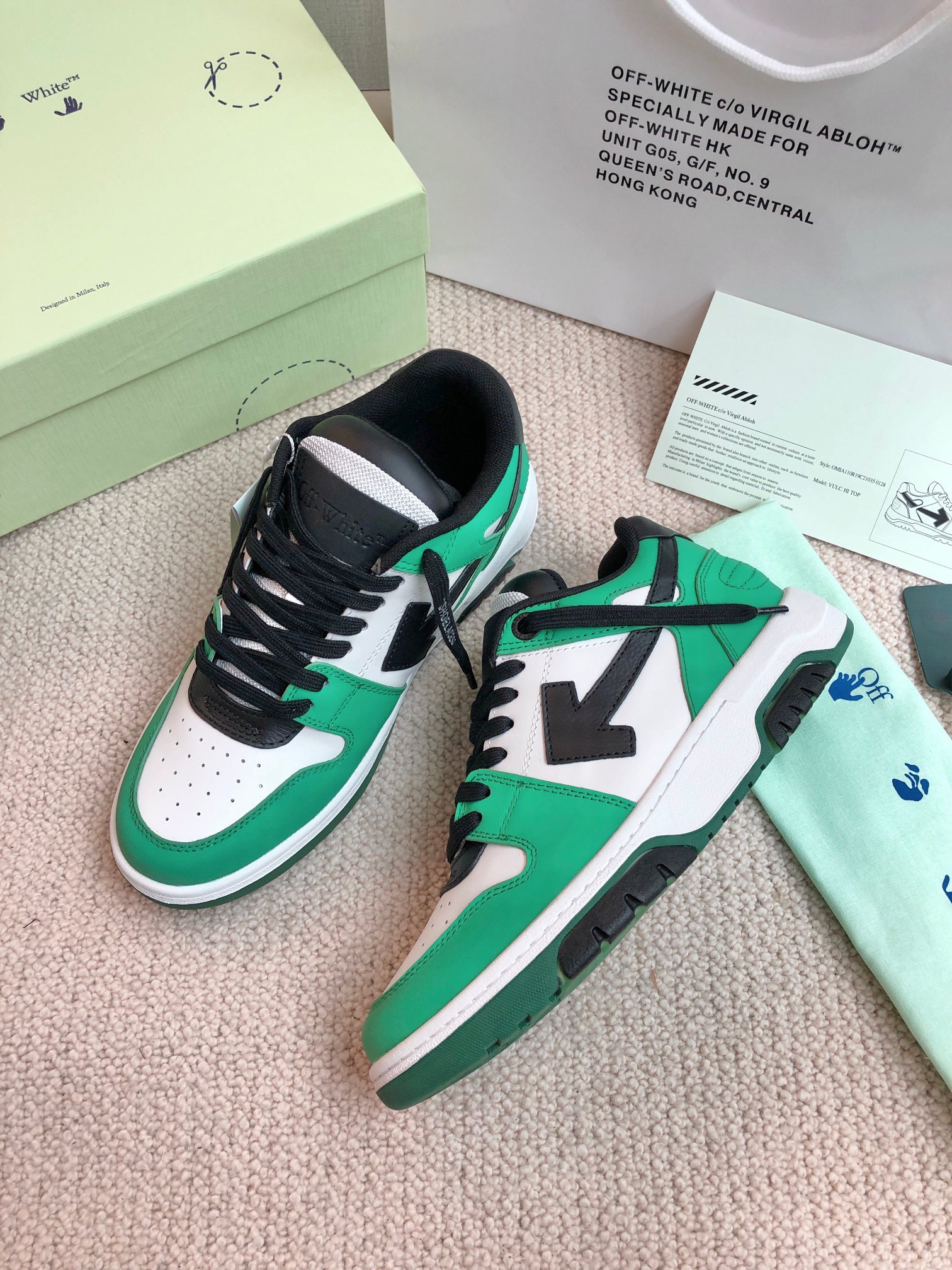 OFF White Out of Office Calf Leather Sneaker Size 36-45