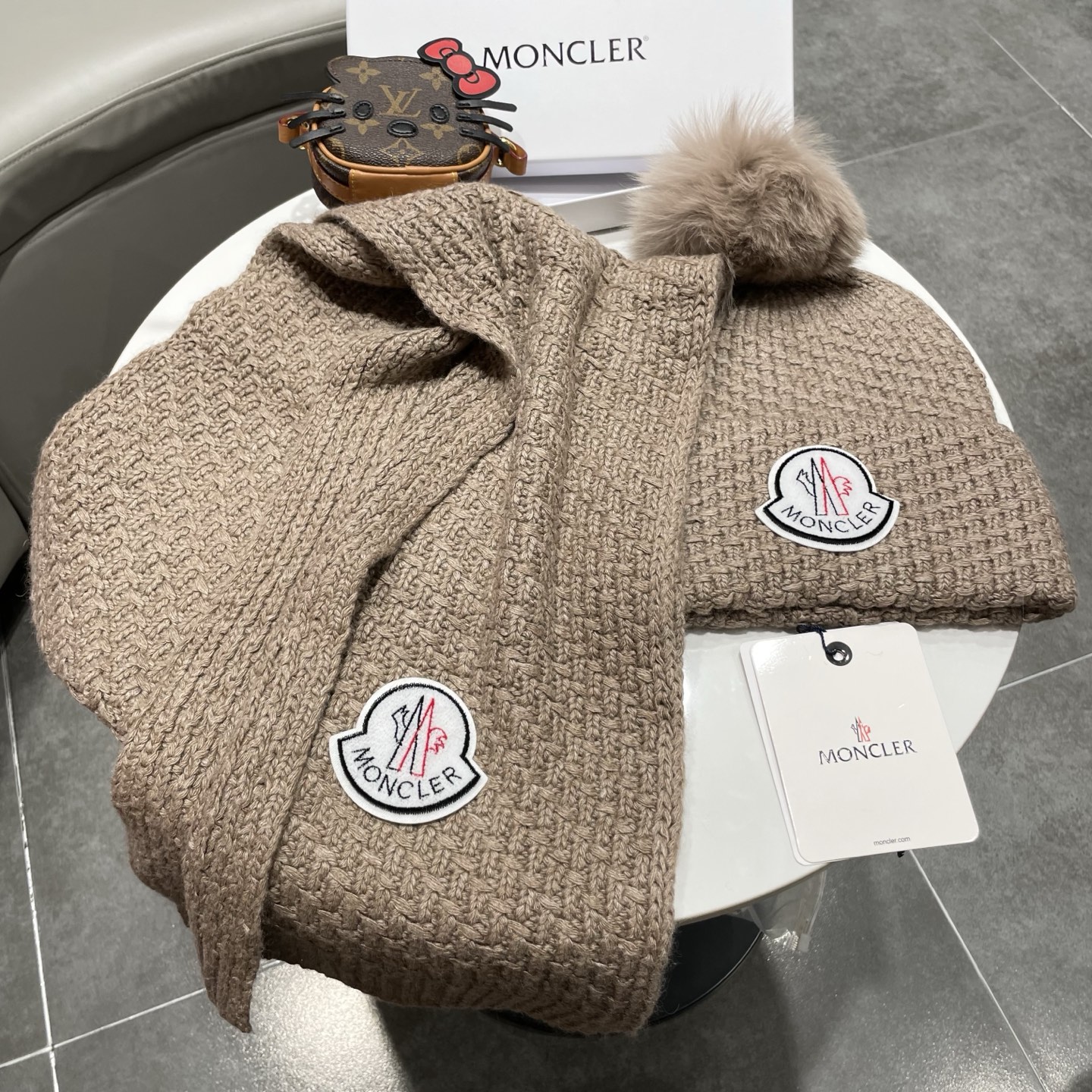 Moncler Knitted Hat+Scarf