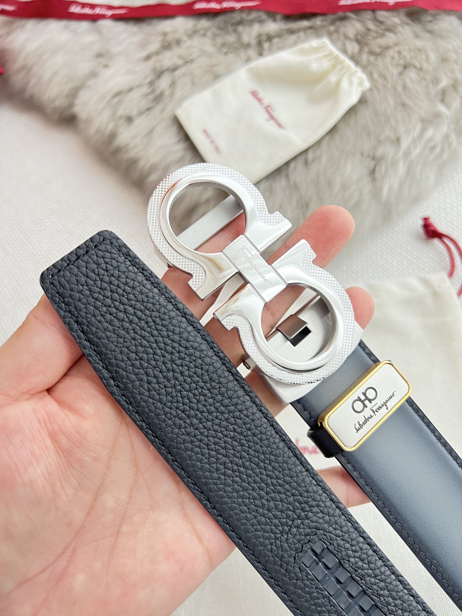 Ferragamo Men Belt Width 3.5cm