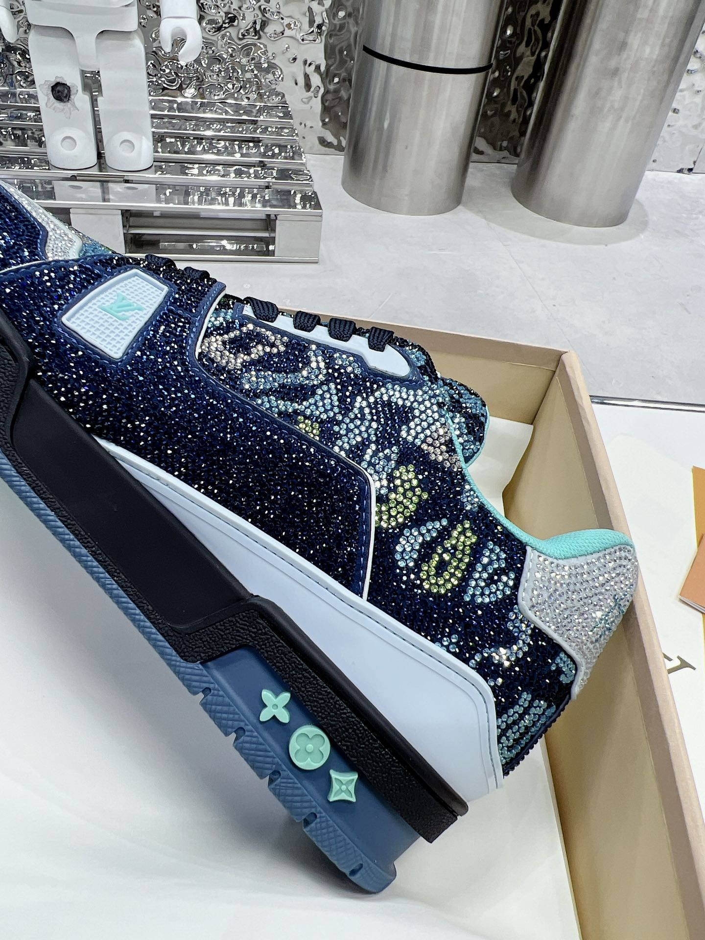 Louis Vuitton LV Trainer Diamond Sneaker Size 36-46