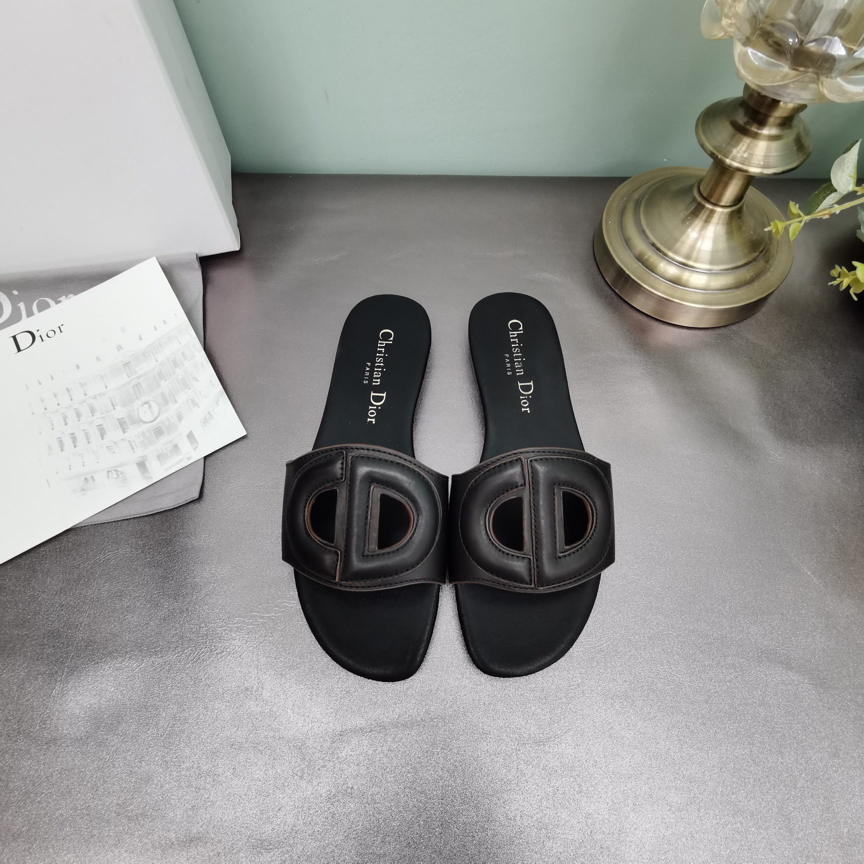 Dior D-Club Slippers Size 35-41 4-Color