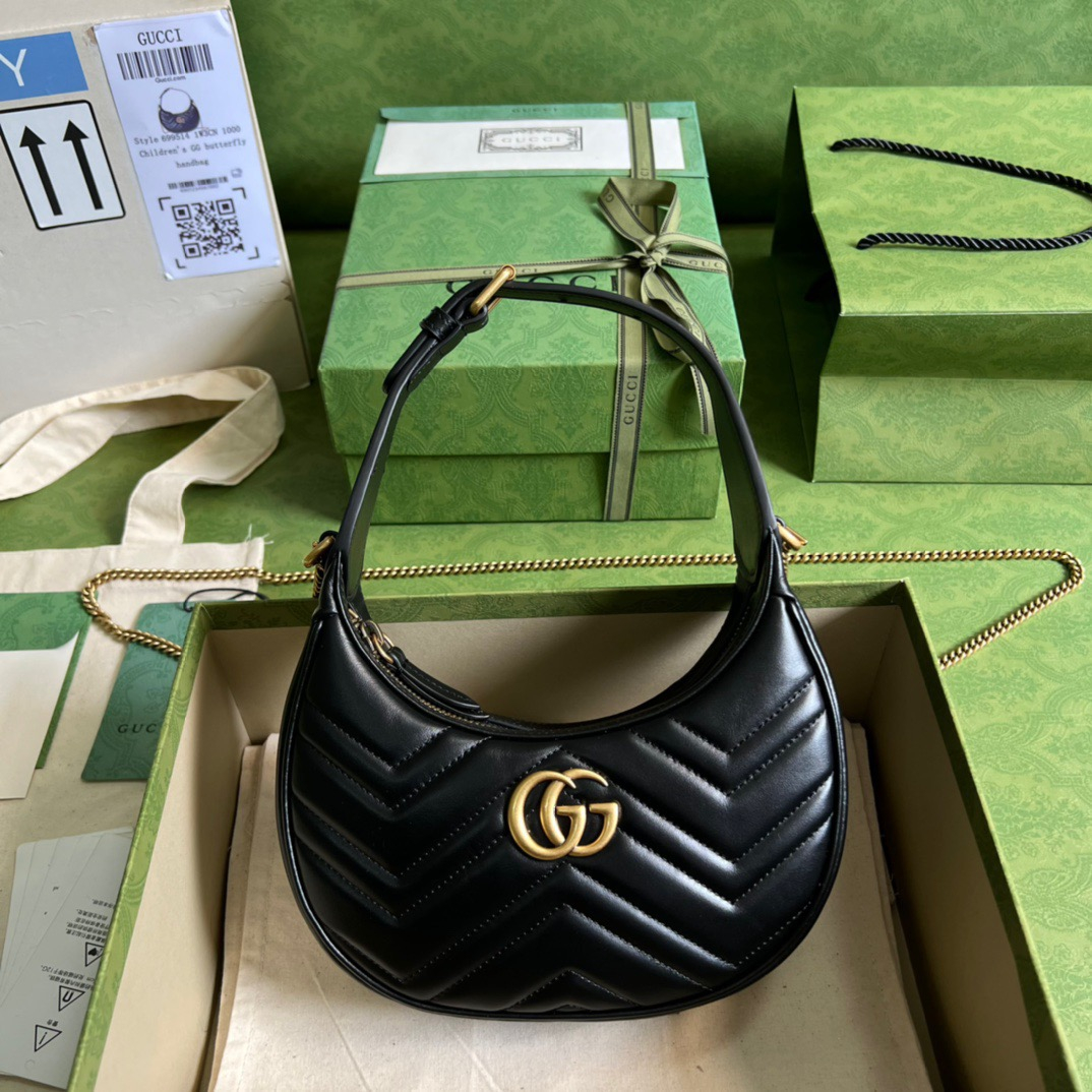 Gucci GG Marmont Half-moon-shaped Bags for Women Size 21*11*5cm
