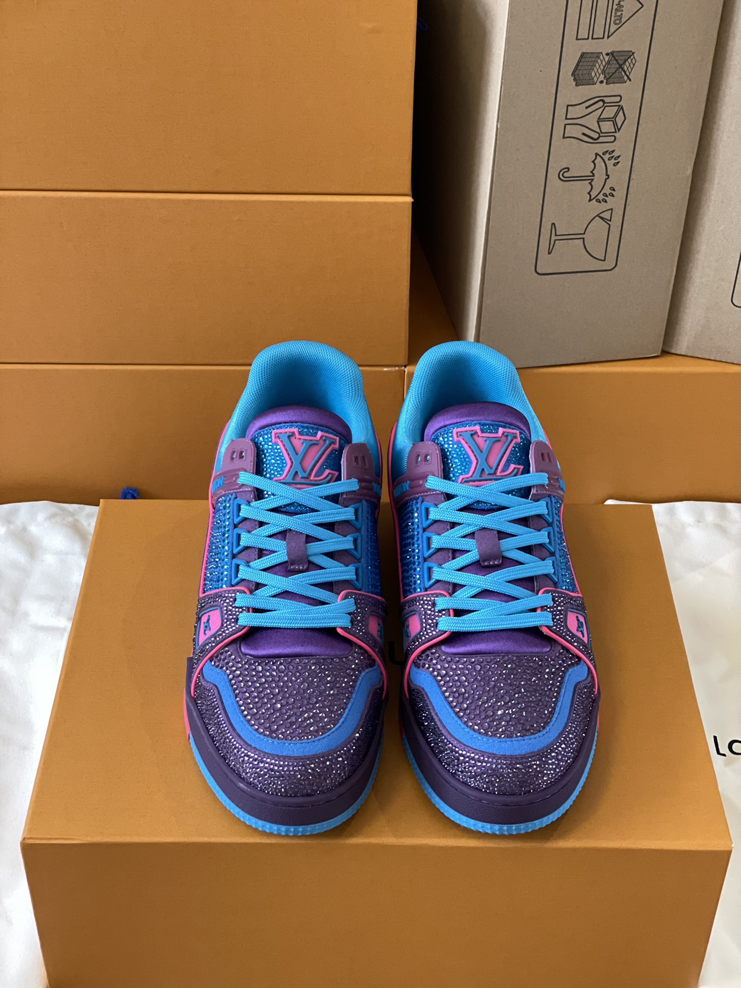 Louis Vuitton LV Trainer Diamond Sneaker Size 36-46