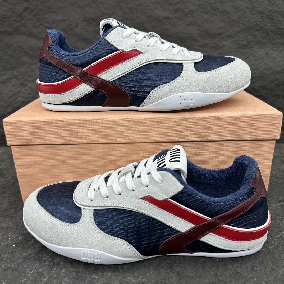 MiuMiu Suede leather and fabric Sneaker Size 35-40