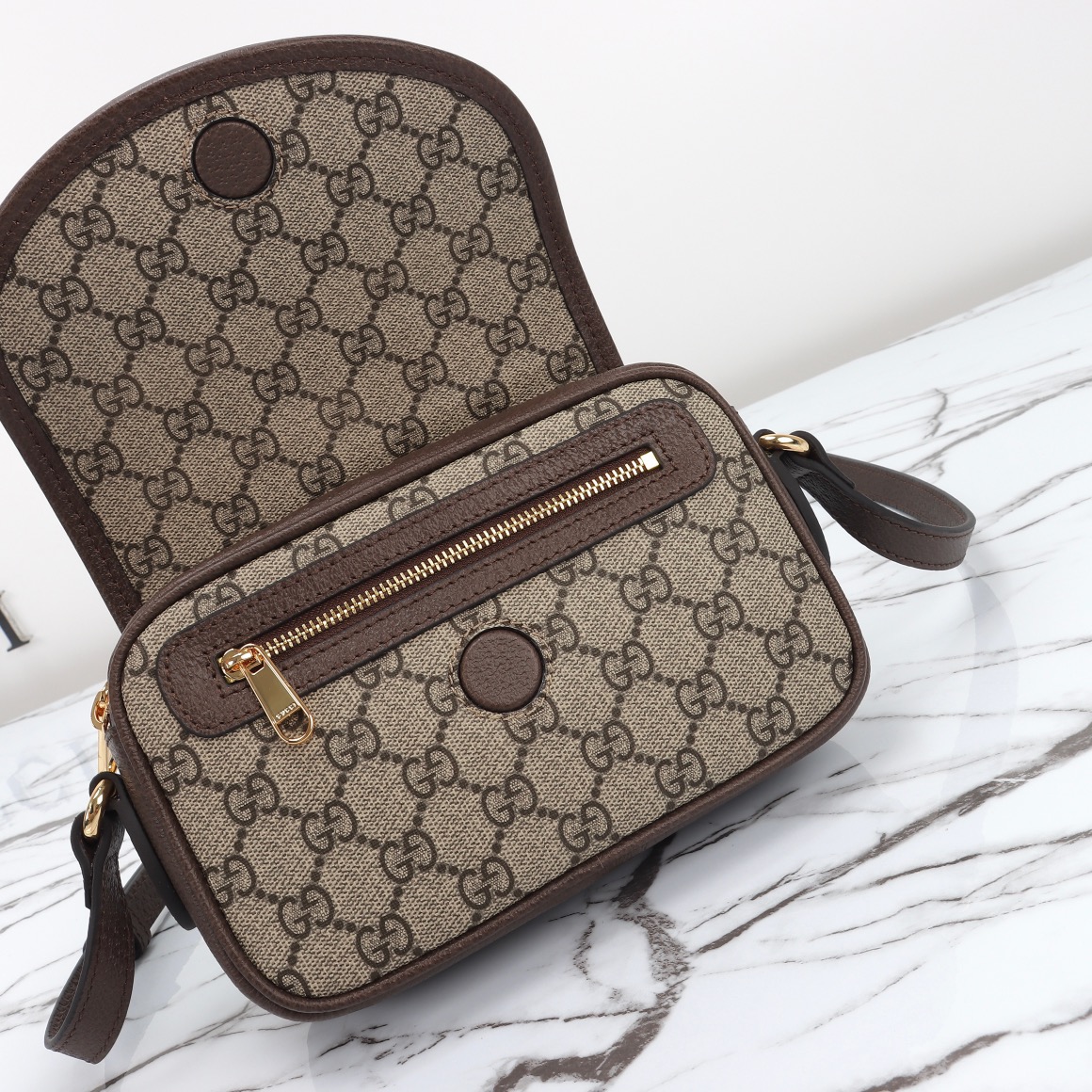 Gucci Ophidia GG Shoulder Bags 13*22*4cm