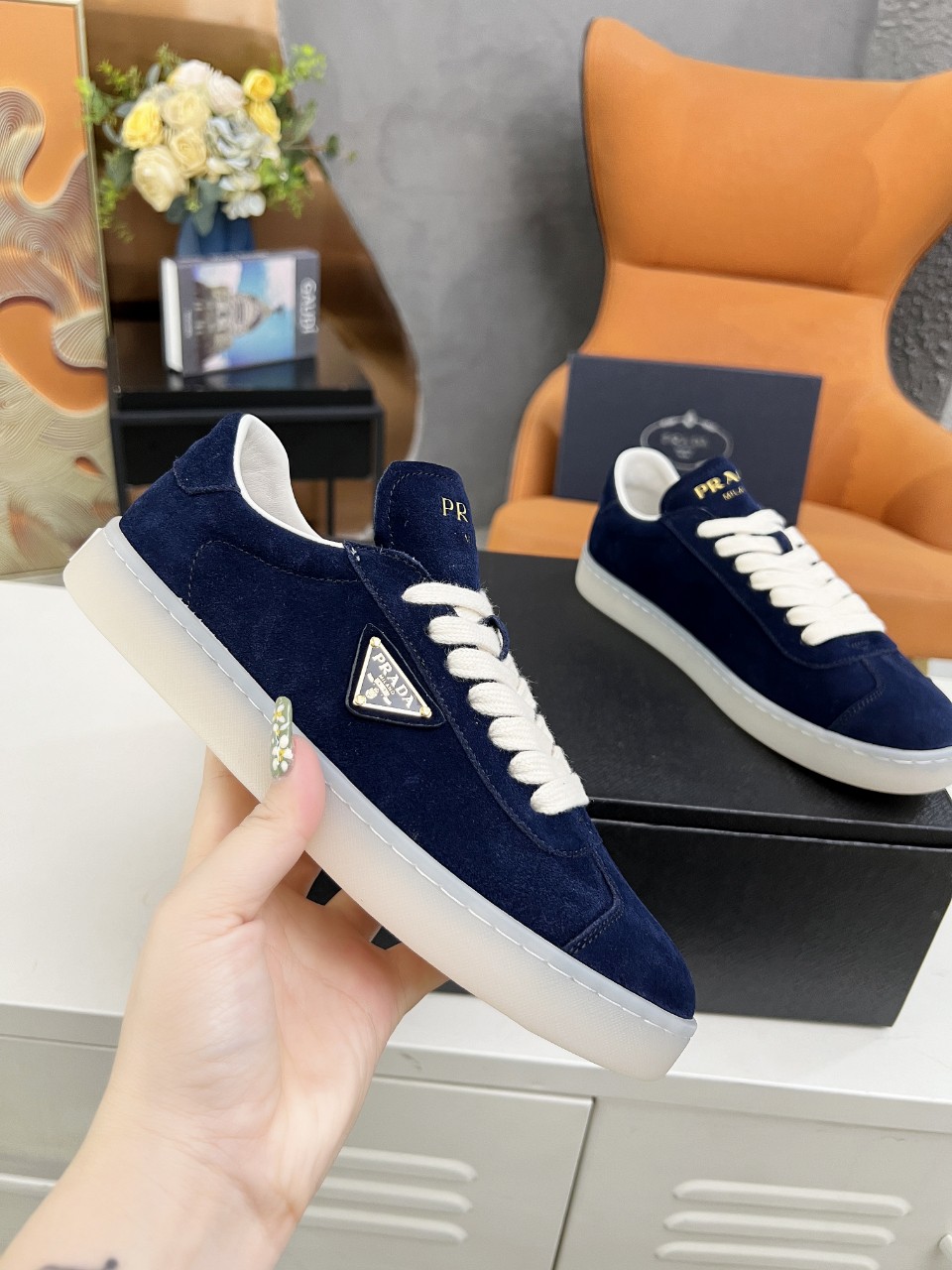 Prada Lane Deer Leather Sneakers Size 36-45