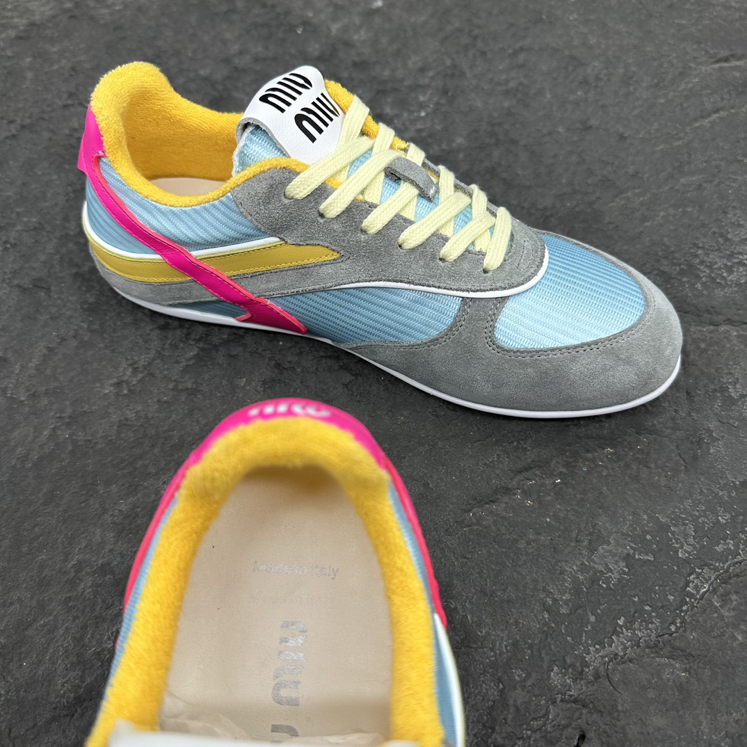 MiuMiu Suede leather and fabric Sneaker Size 35-40