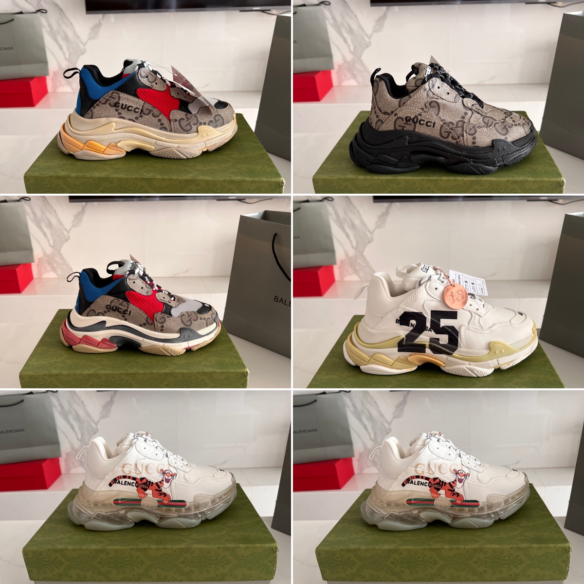 Balenciaga & Gucci Triple S Sneaker Unisex Size 35-45
