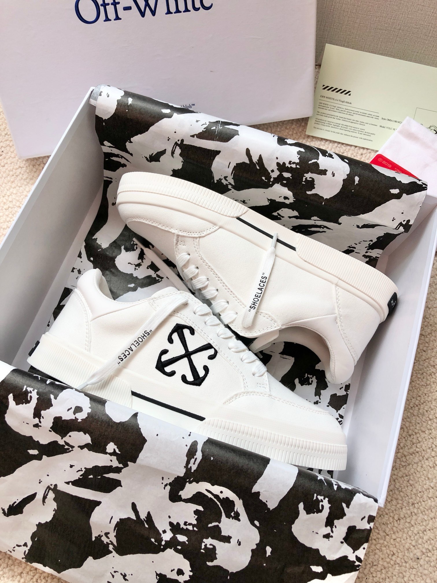 OFF White 2024ss New Low Vulcanized Sneaker Size 36-45