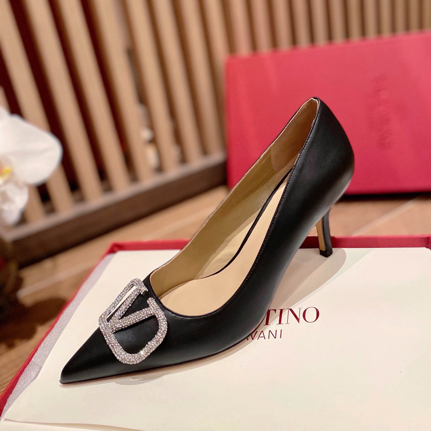 Valentino Vlogo Signature Satin Slingback Pumps Size 35-41 4-Color