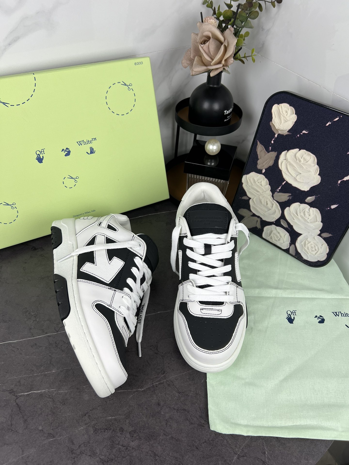 OFF White Out of Office Calf Leather Sneaker Size 36-46