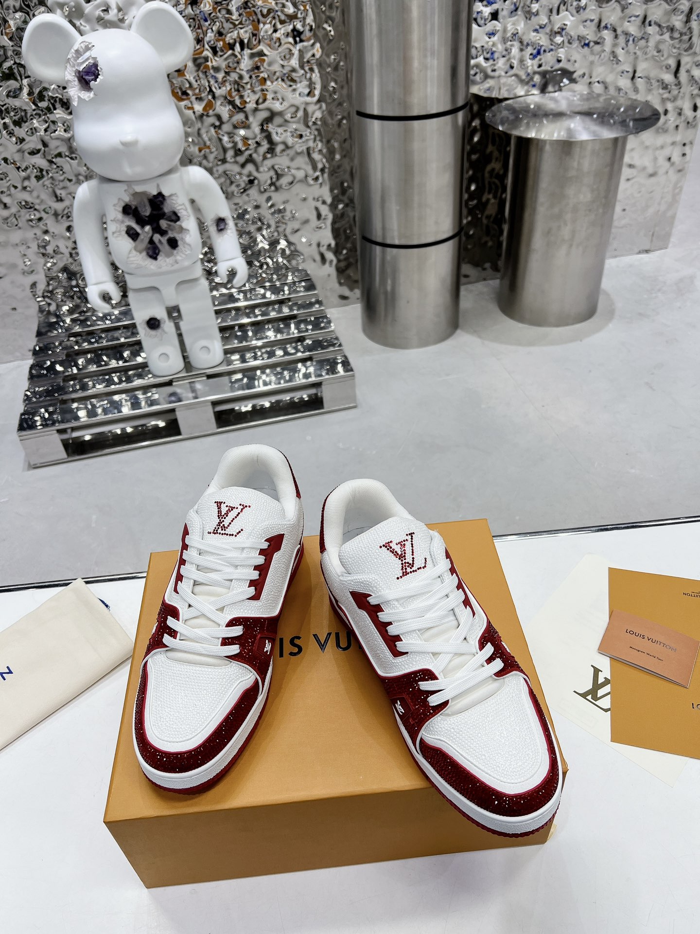Louis Vuitton LV Trainer Diamond Sneaker Size 36-46