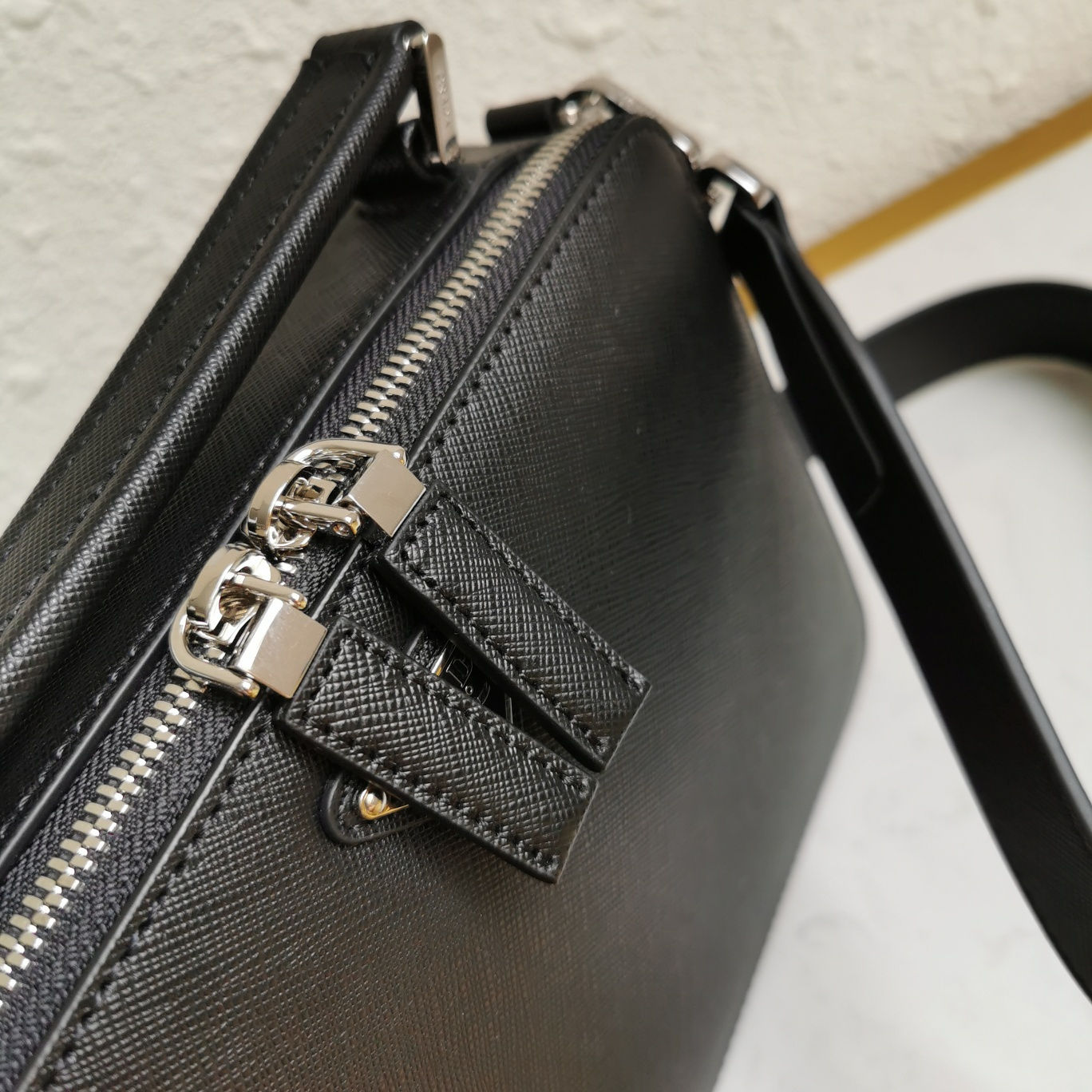 Prada 2VH069 Brique Leather Bags for Men Size 22*16*6cm